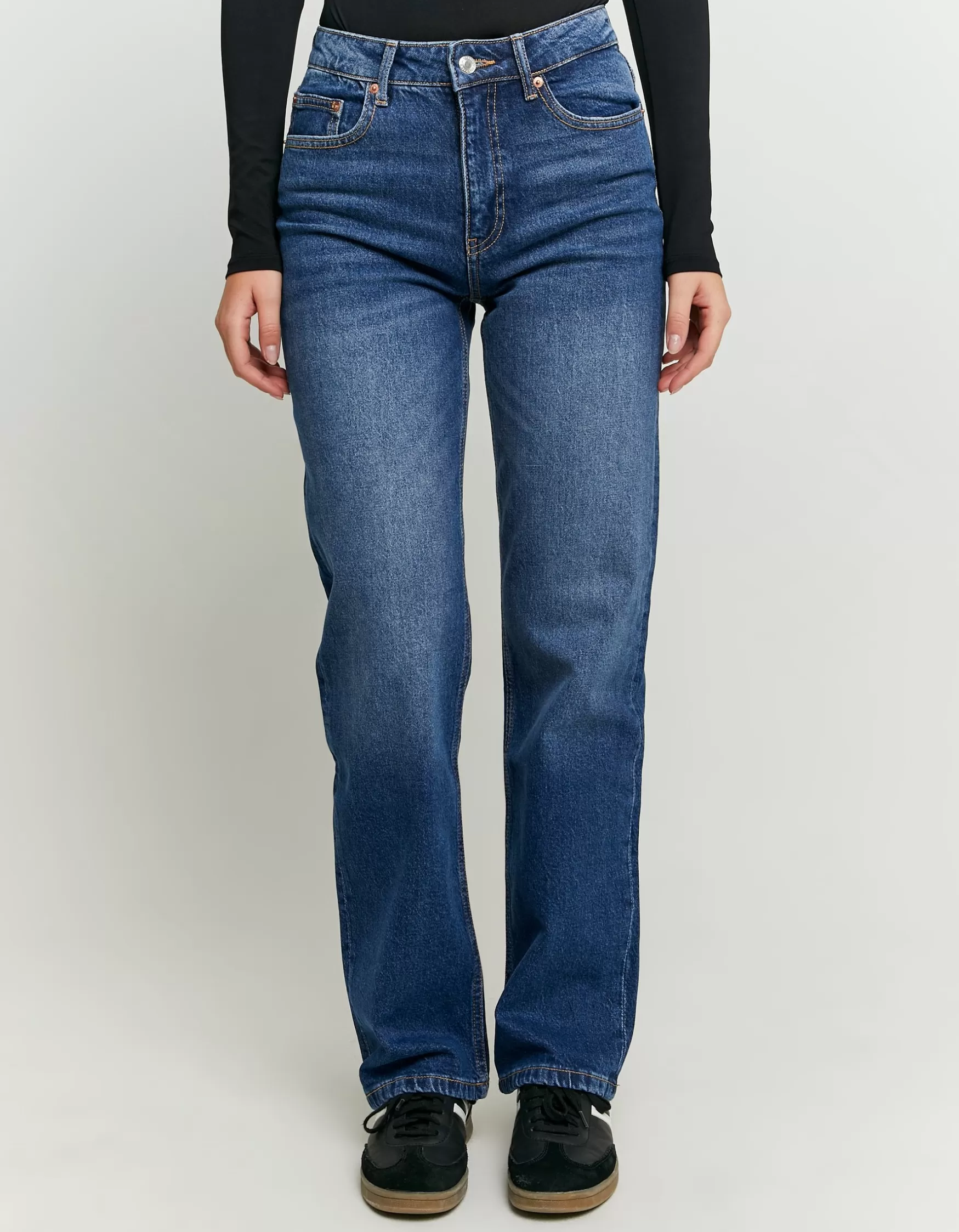 Fashion Jean Straight Taille Haute Jeans