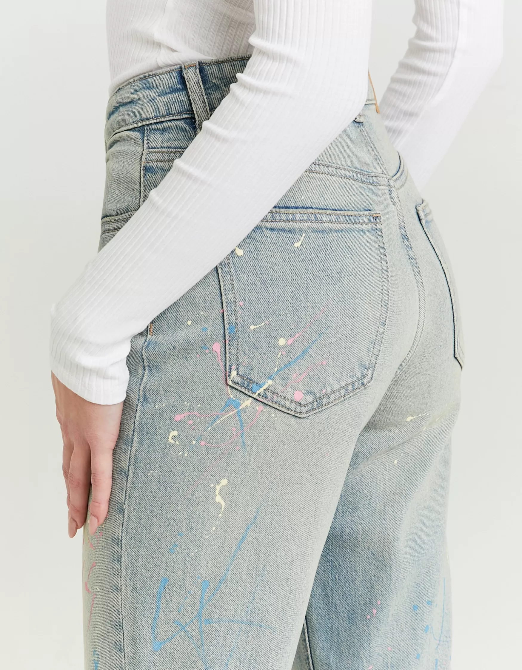 Flash Sale Jean Straight Taille Haute Jeans