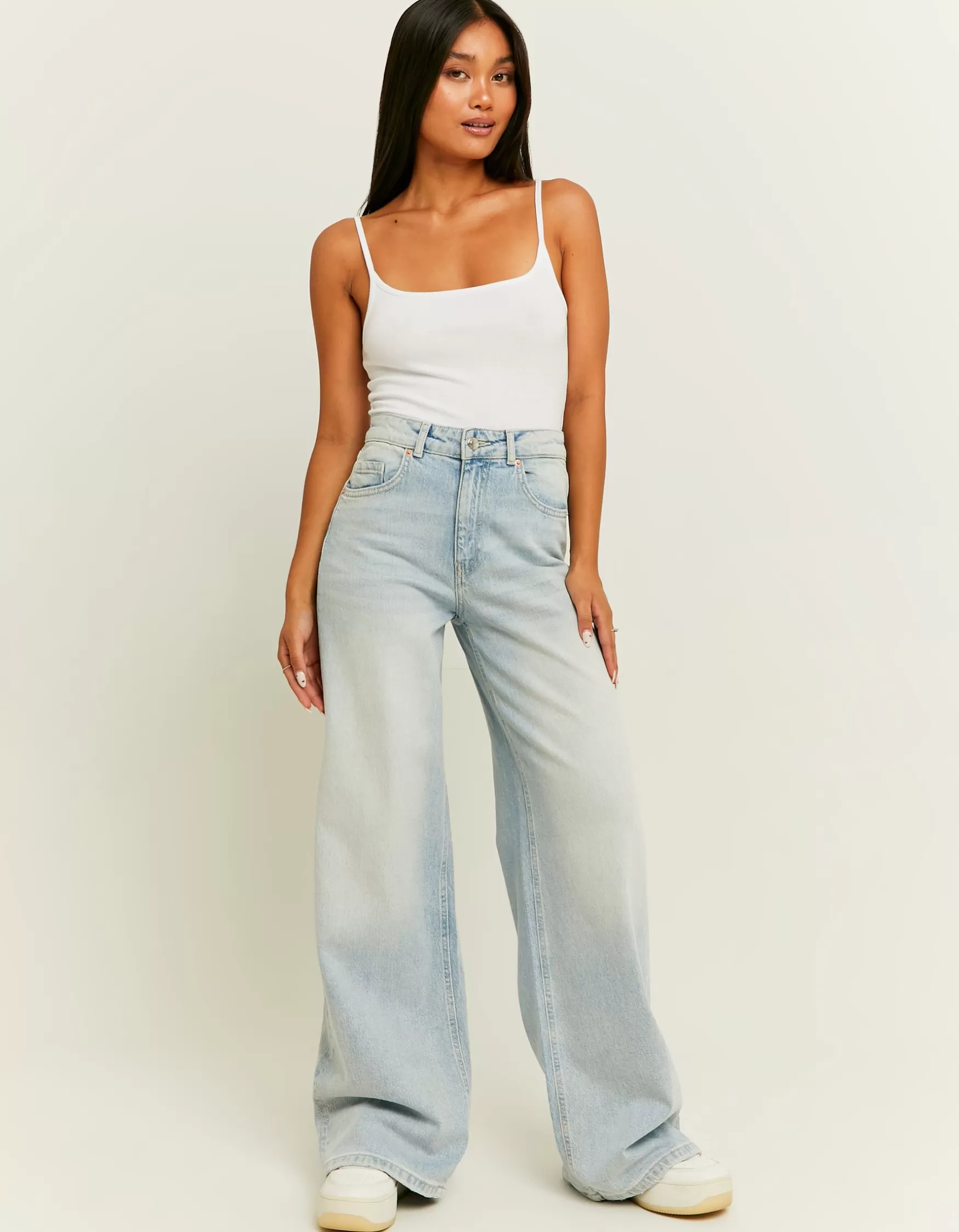 Clearance Jean Wide Leg Taille Haute Jeans
