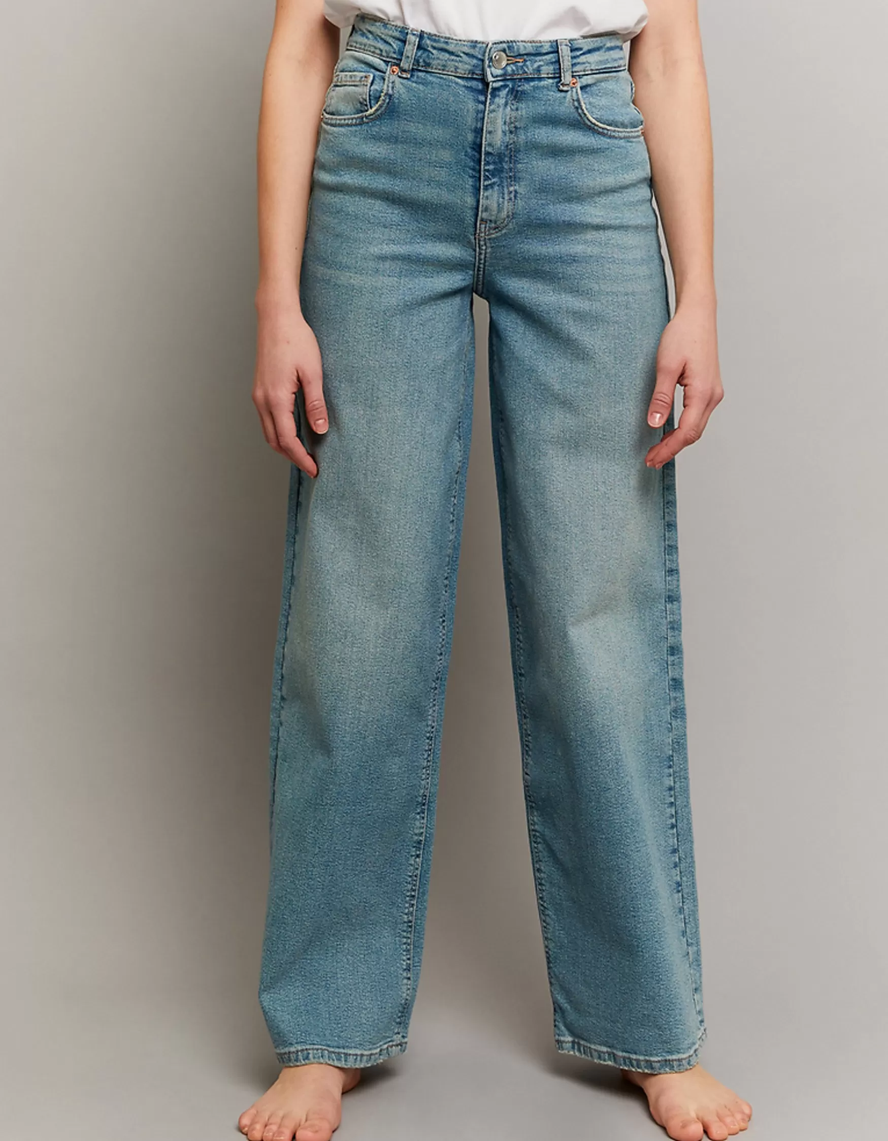 Cheap Jean Wide Leg Taille Haute Jeans