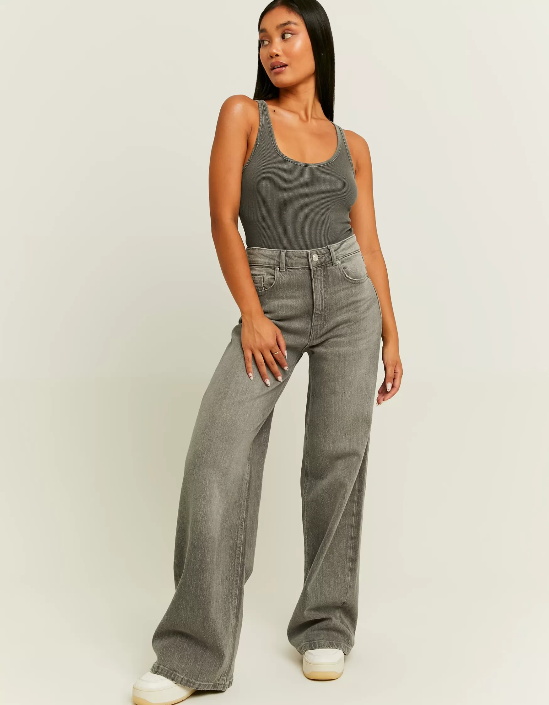 Online Jean Wide Leg Taille Haute Jeans