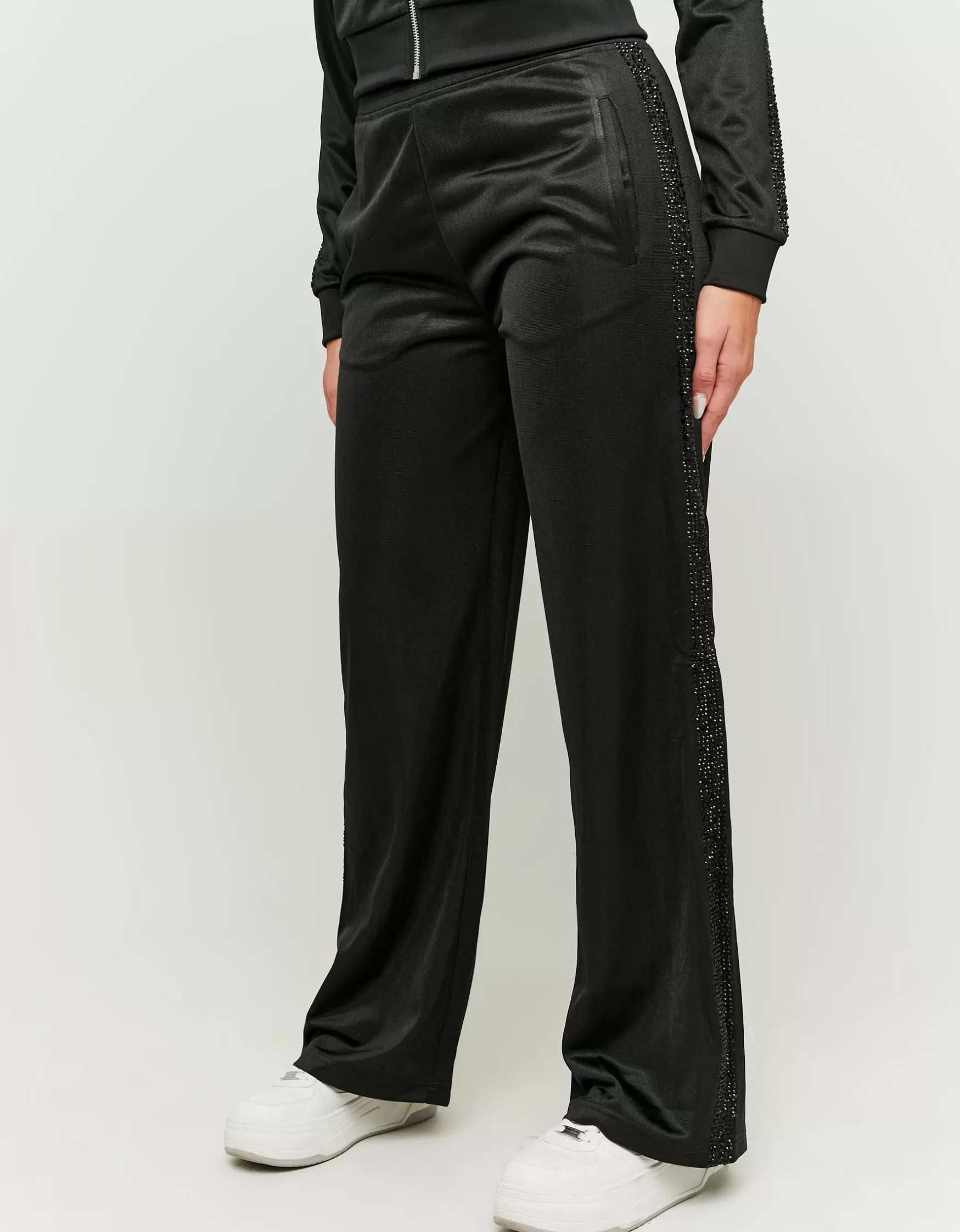 Hot Jogging Straight Leg avec Bandes Latérales en Strass Pantalons | Sweats & Hoodies