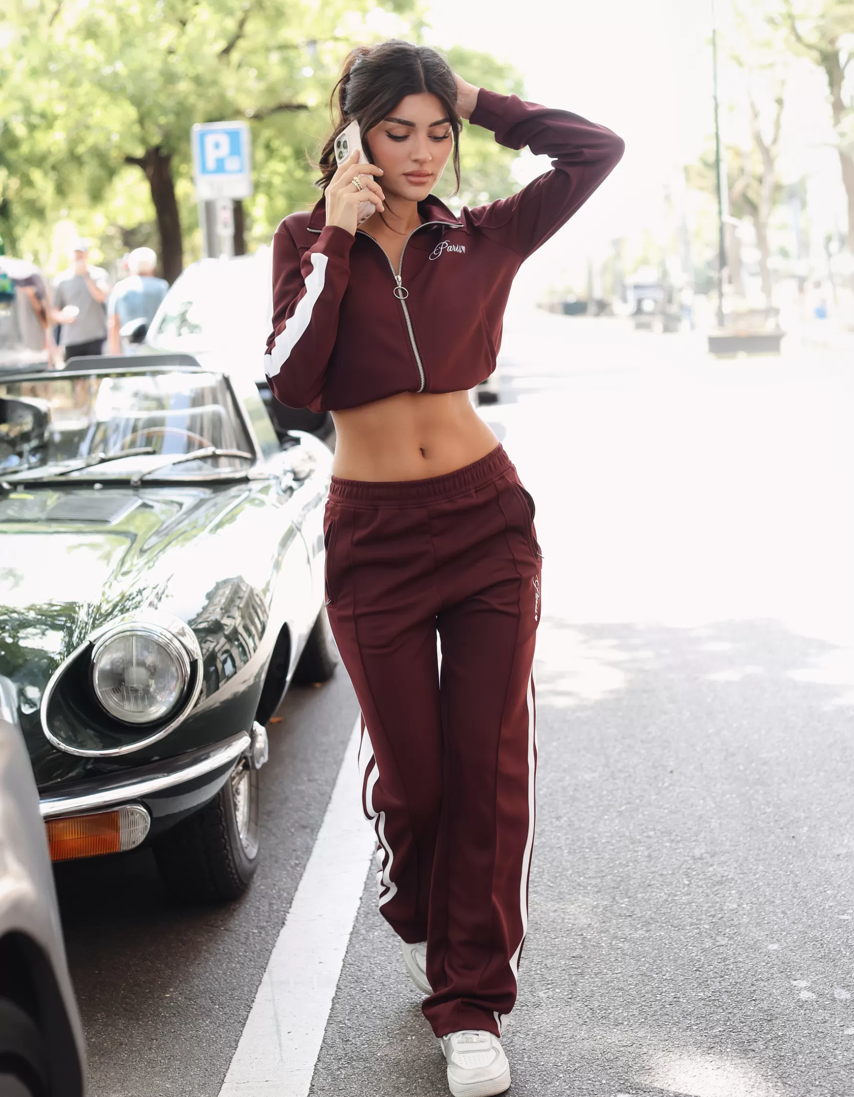 Cheap Jogging Droit avec Bandes Latérales Sweats & Hoodies