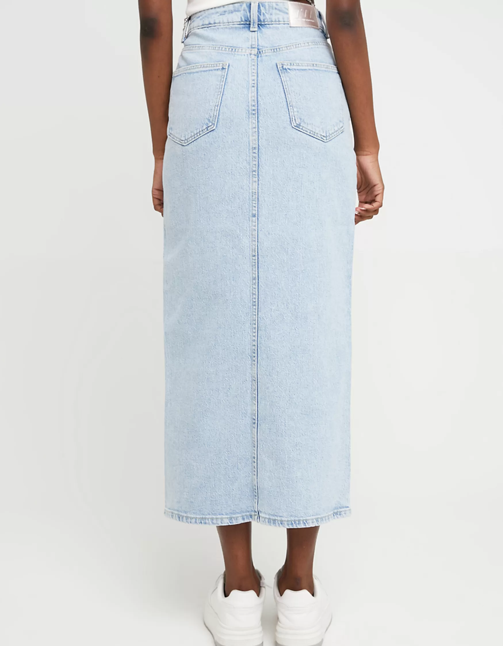 Cheap Jupe midi en jean taille haute avec strass Jupes