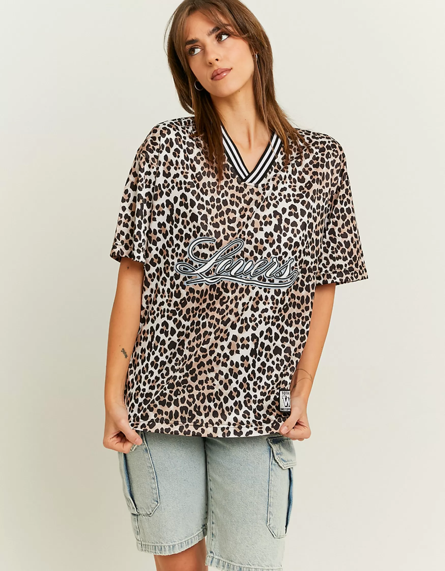 Fashion Leo Print T-Shirt de Football T-Shirts Imprimés