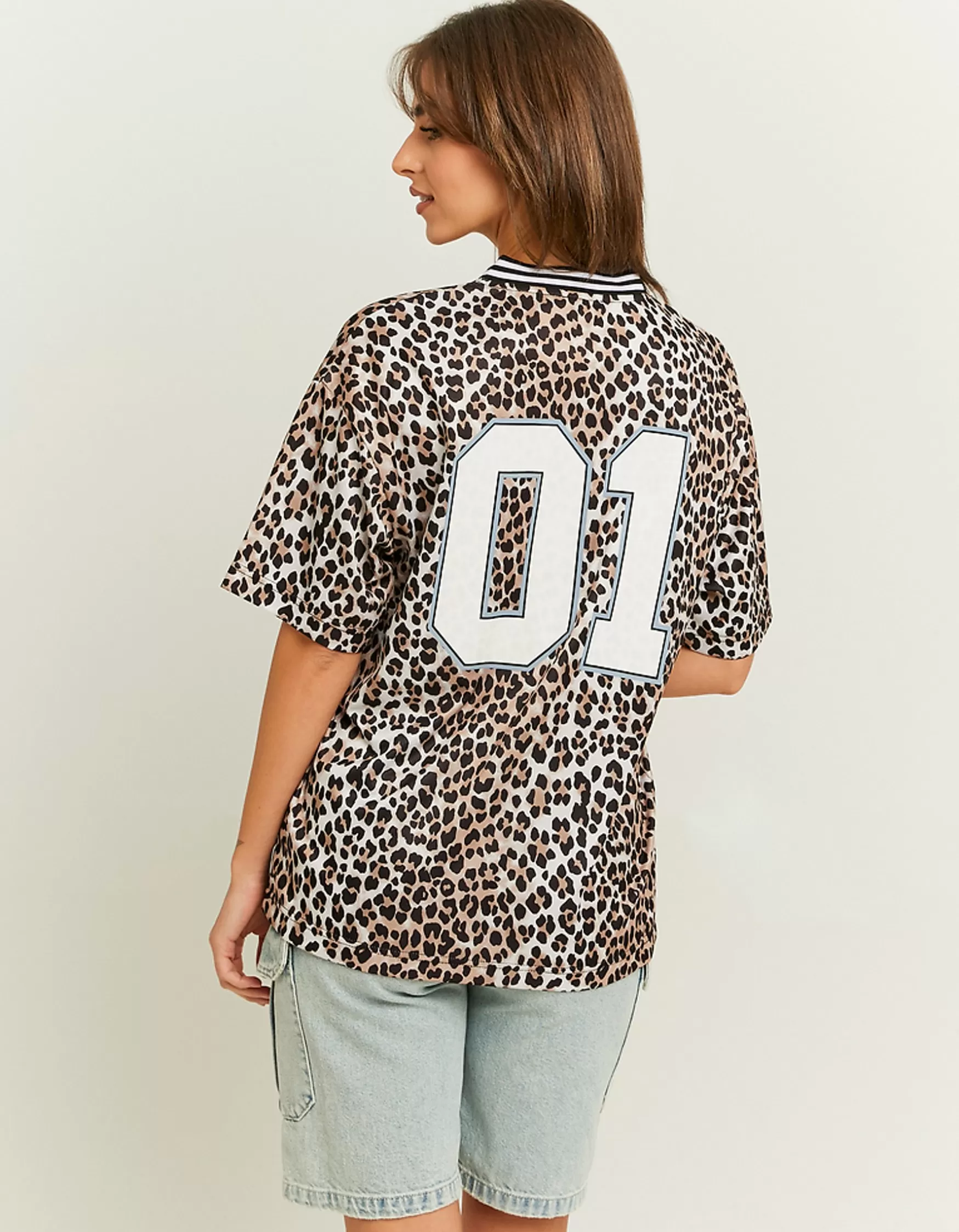 Fashion Leo Print T-Shirt de Football T-Shirts Imprimés
