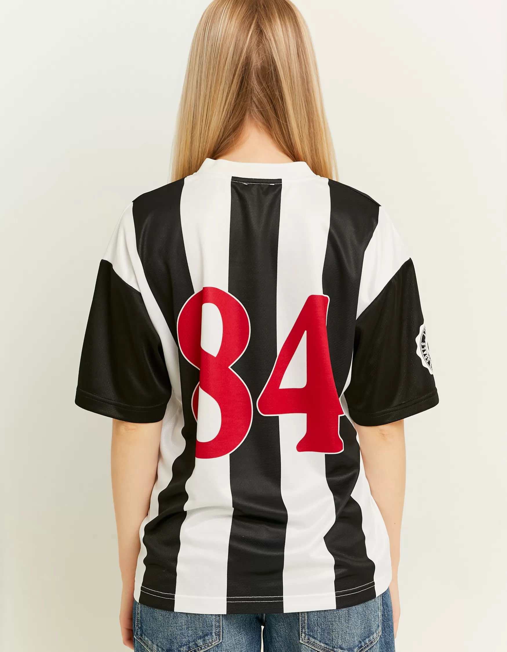 Online Maillot de Foot à Rayures T-Shirts Imprimés