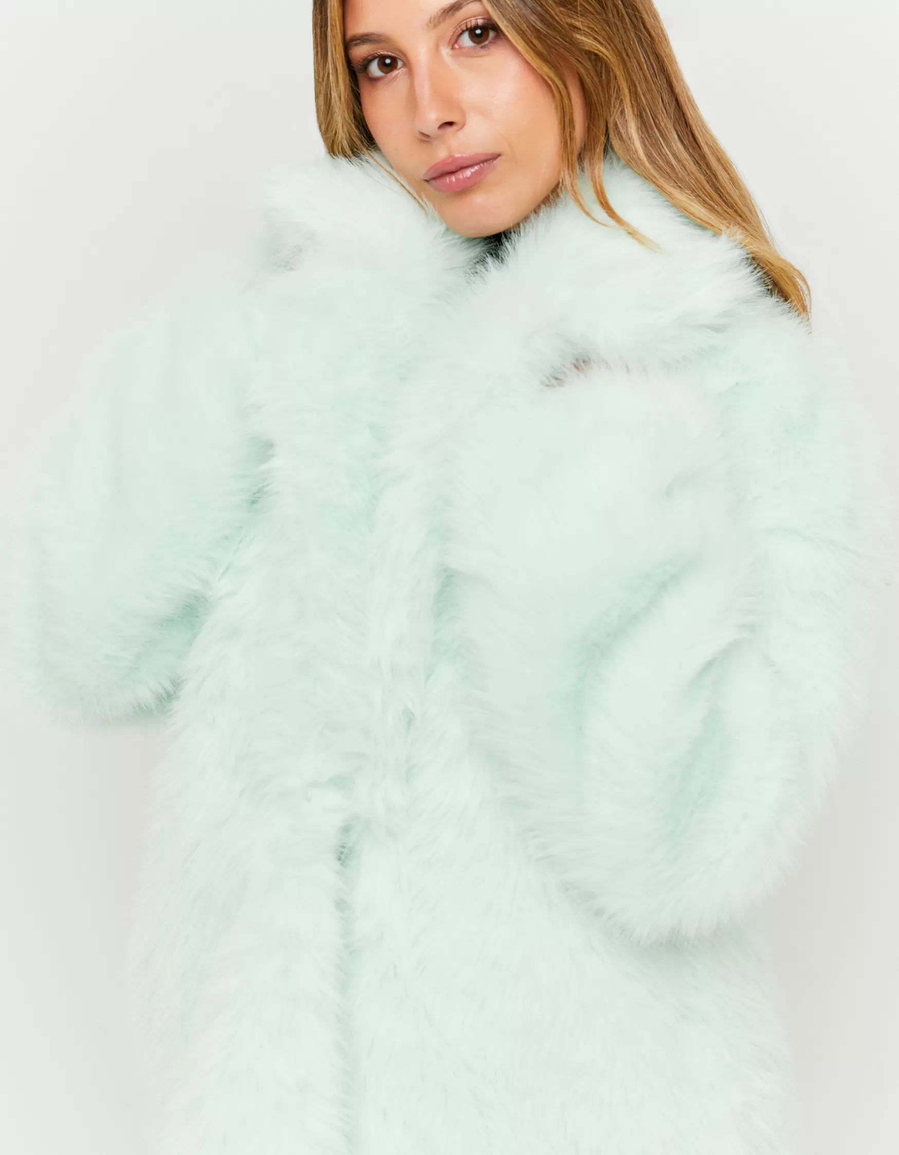 Discount Manteau Long en Fausse Fourrure Vestes