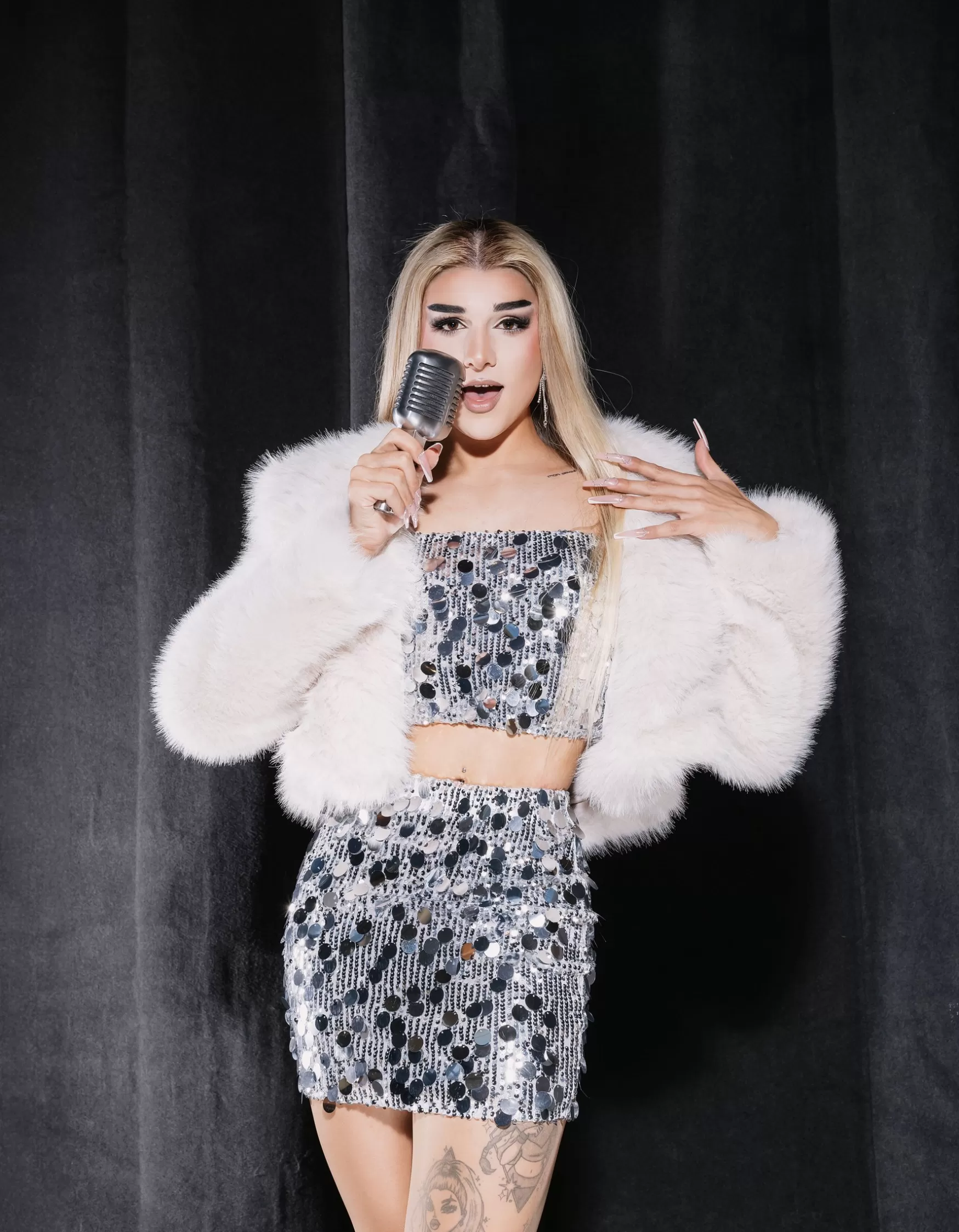Flash Sale Mini Jupe e avec Grands Sequins Jupes | Total Look