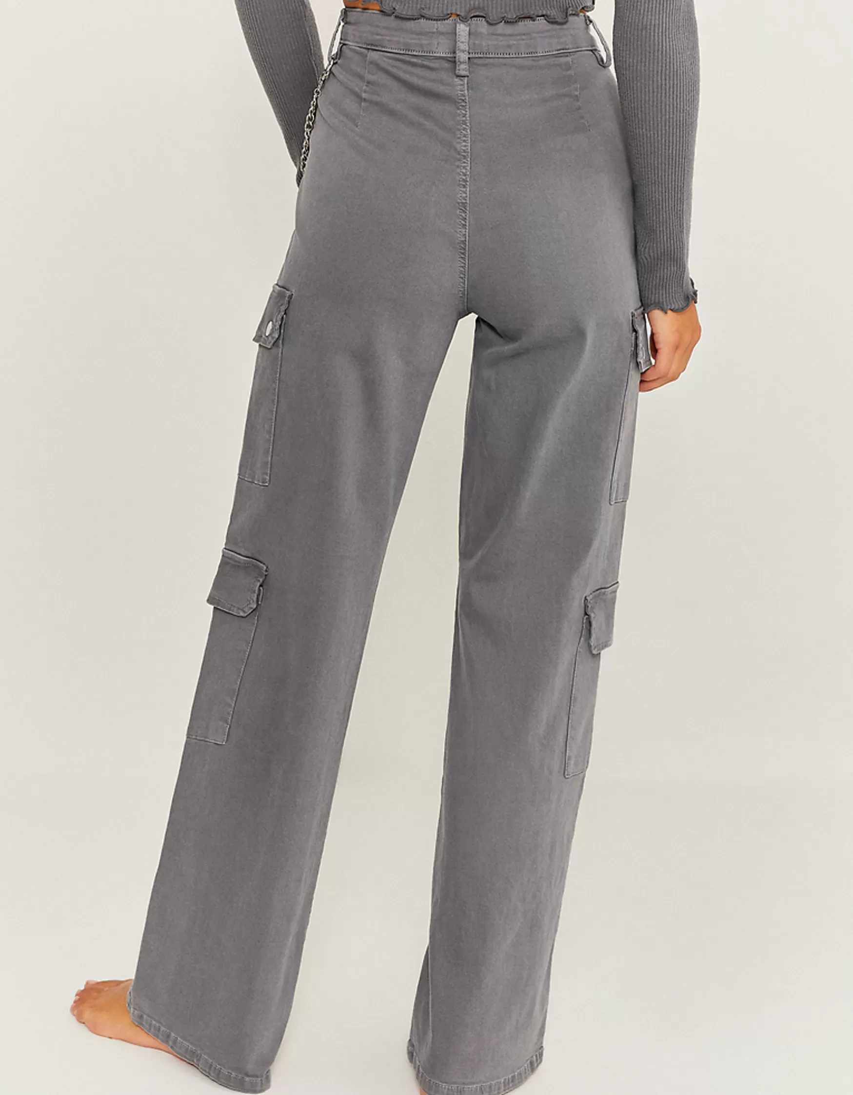 Fashion Pantalon Cargo Droit Taille Haute Cargo & Parachute