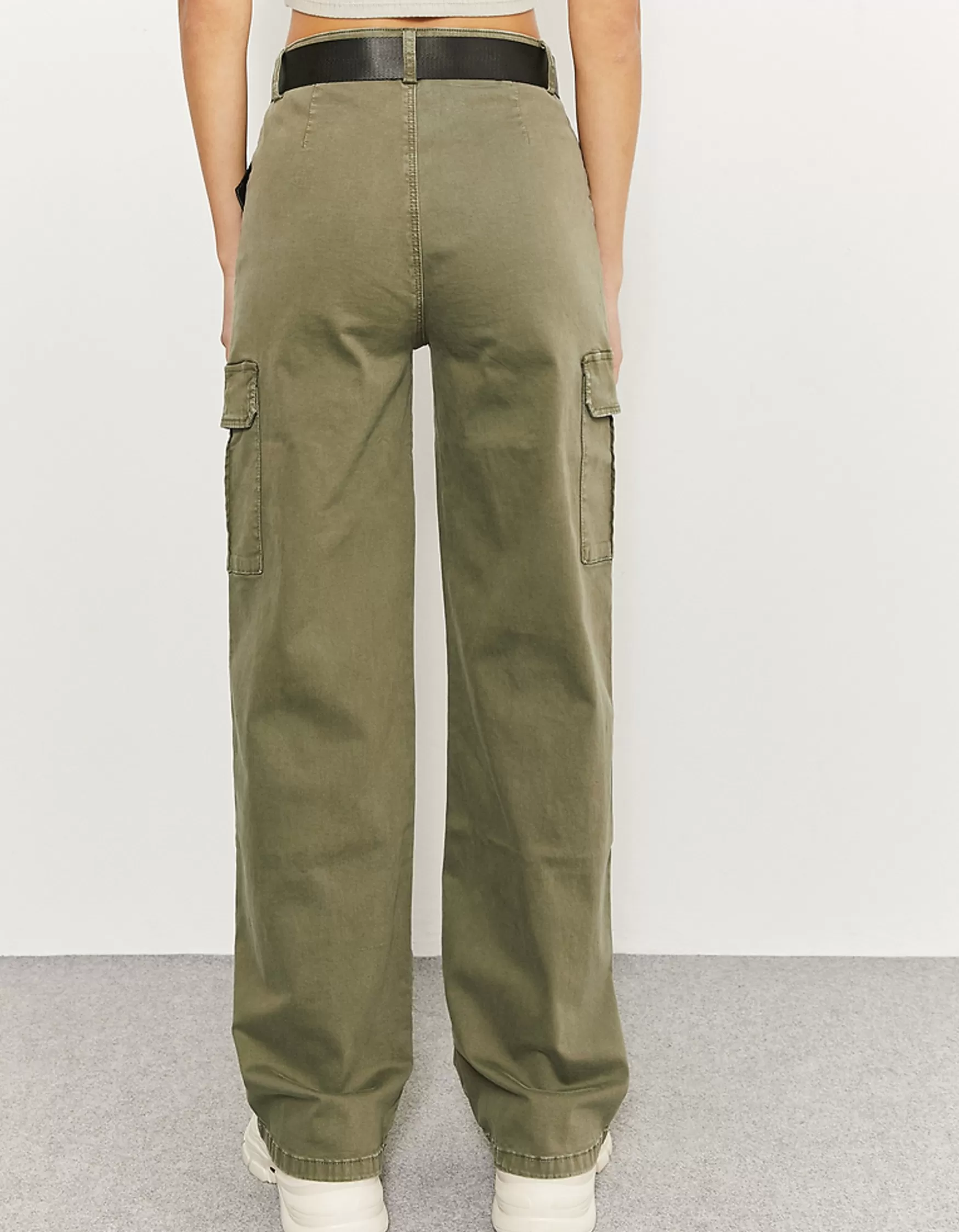 Hot Pantalon Cargo Jambe Large à Ceinture Cargo & Parachute