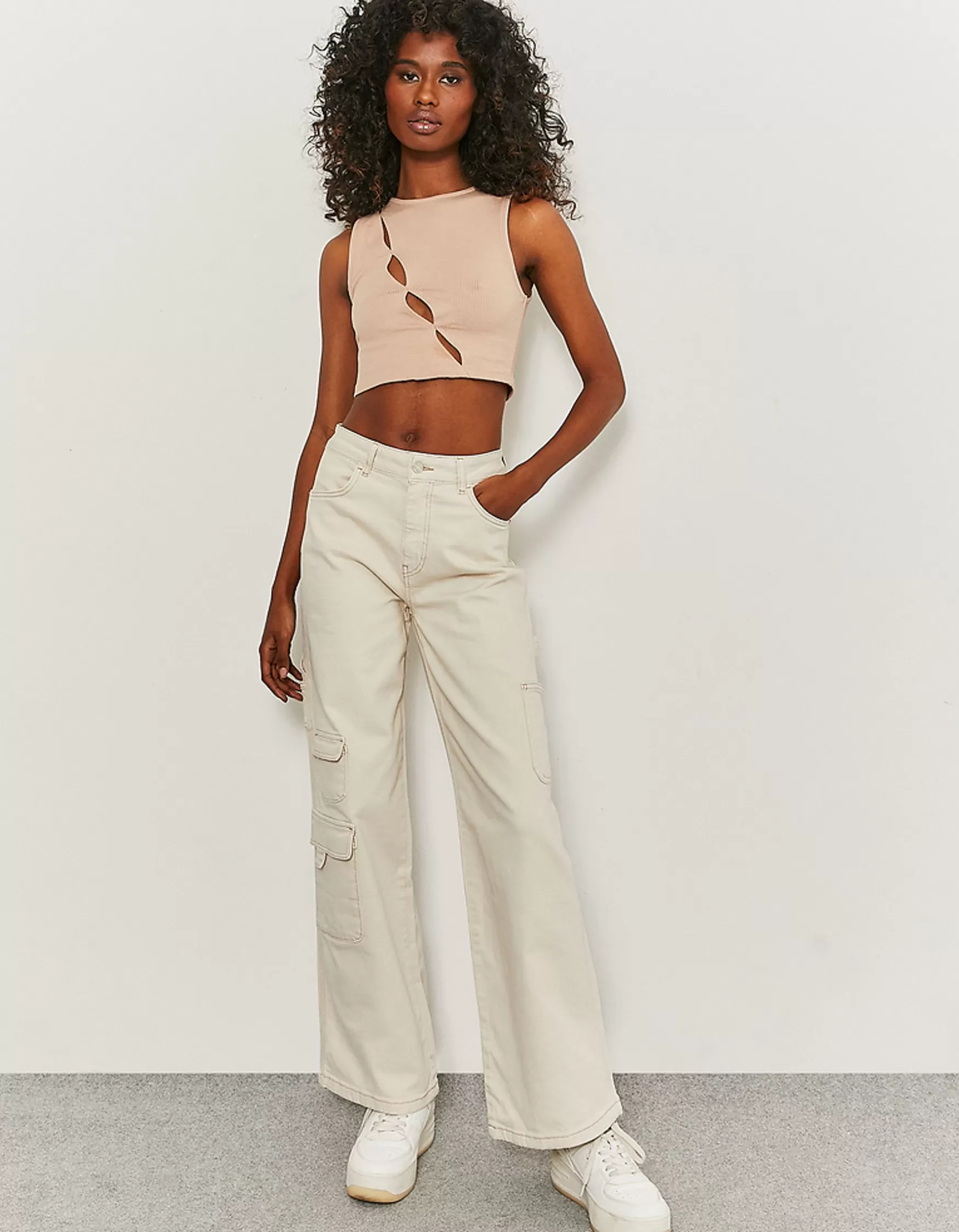 Store Pantalon Cargo Large à Ceinture Jeans | Cargo & Parachute