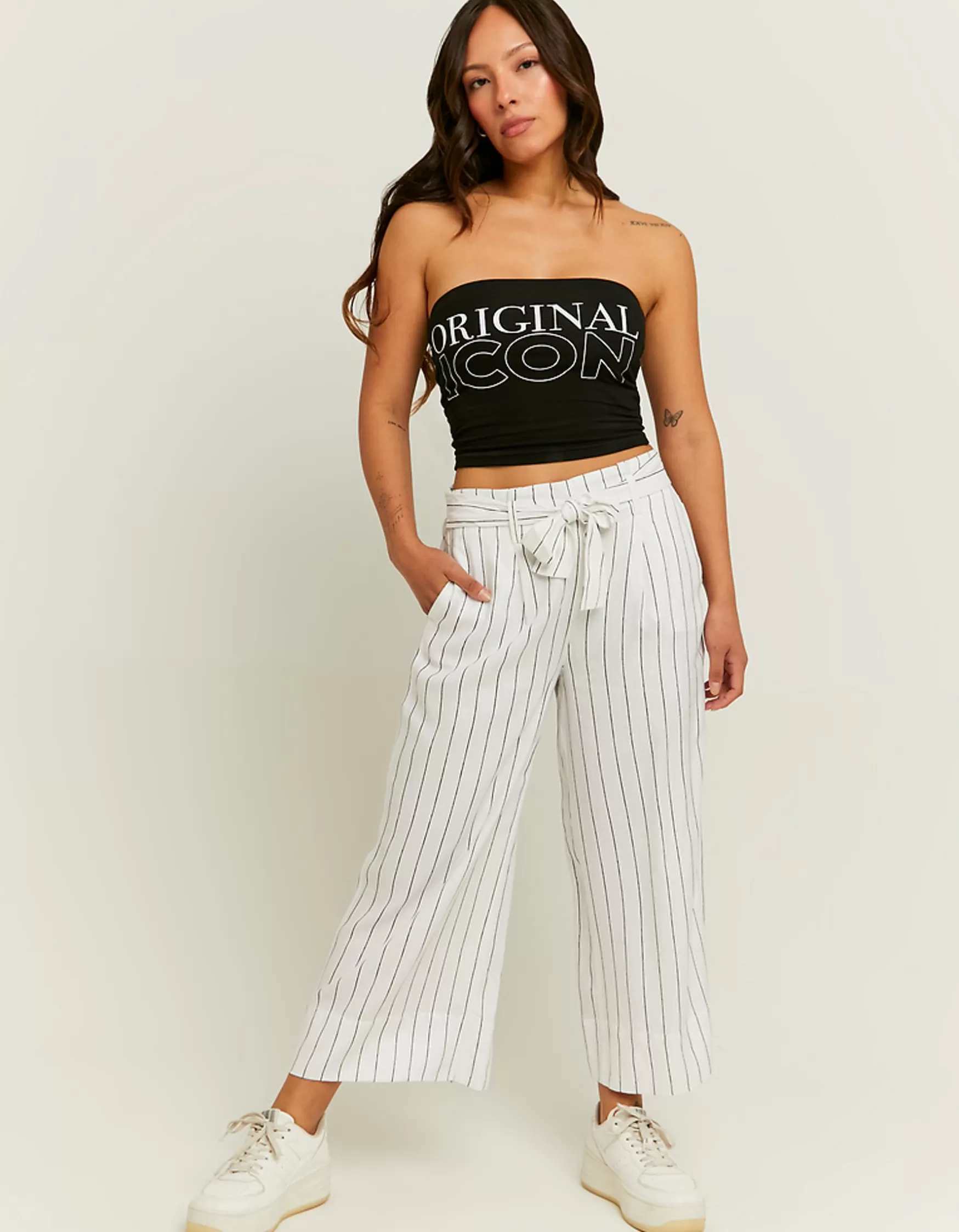 Clearance Pantalon Culotte Imprimé Avec Nœud Pantalons