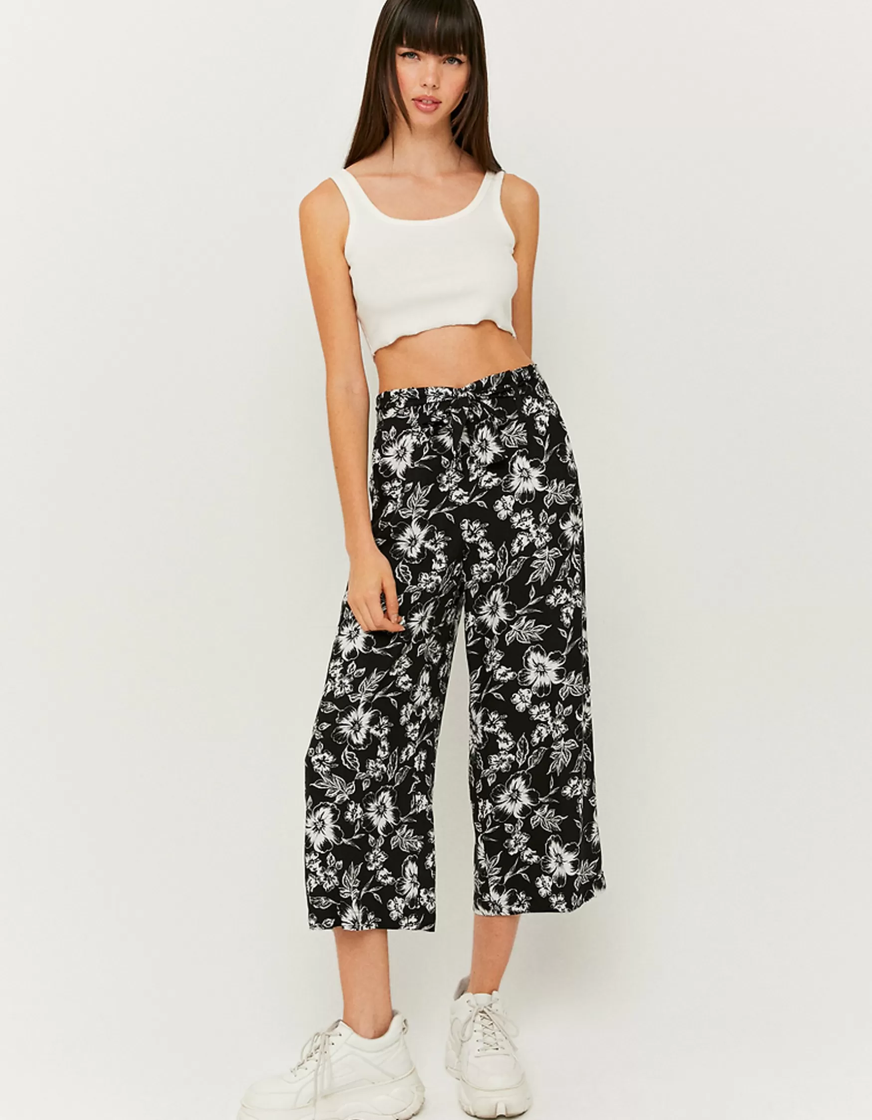 Cheap Pantalon Culotte Taille Mi-Haute Pantalons