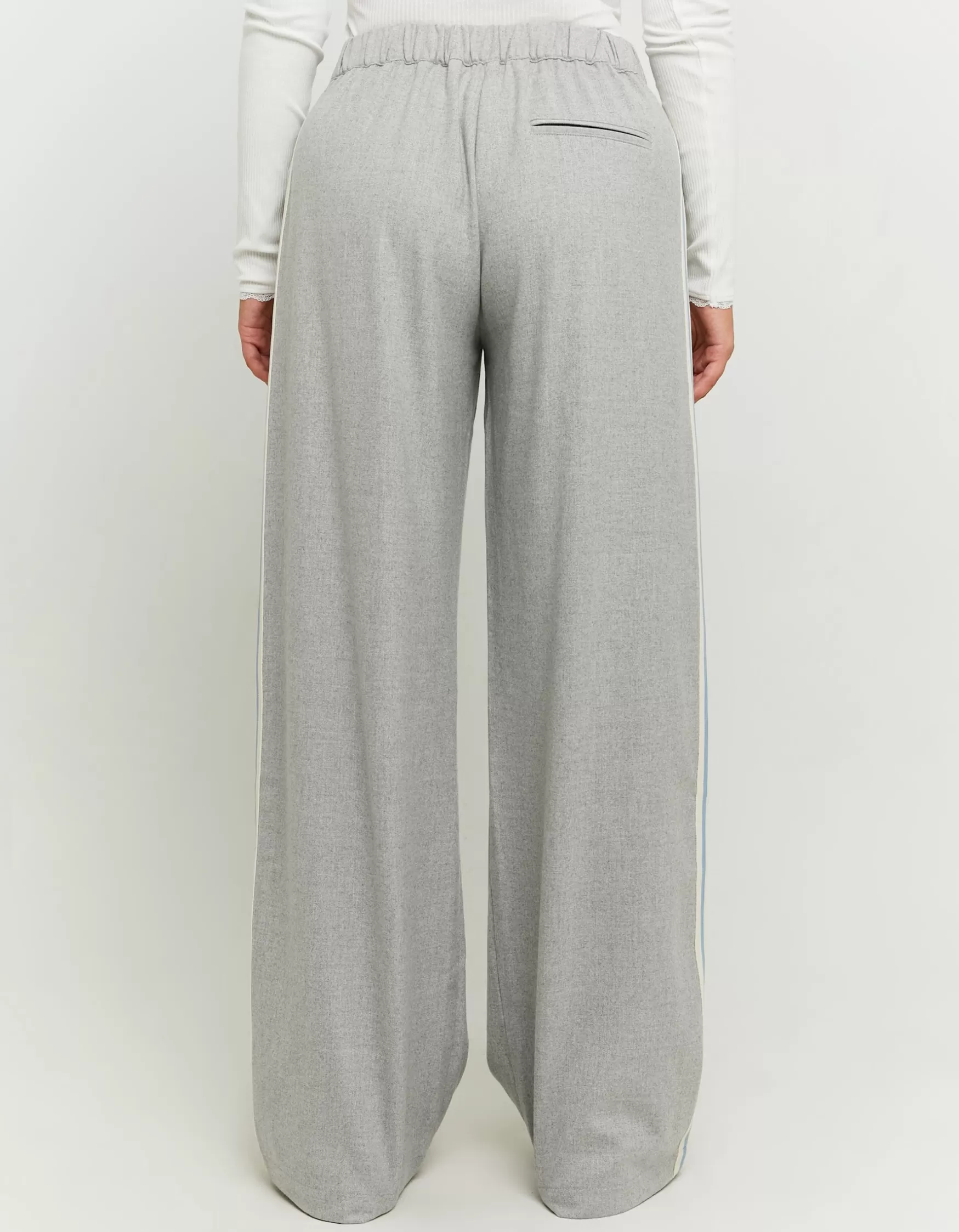 Flash Sale Pantalon de Tailleur Wide Leg avec Bandes Latérales Pantalons