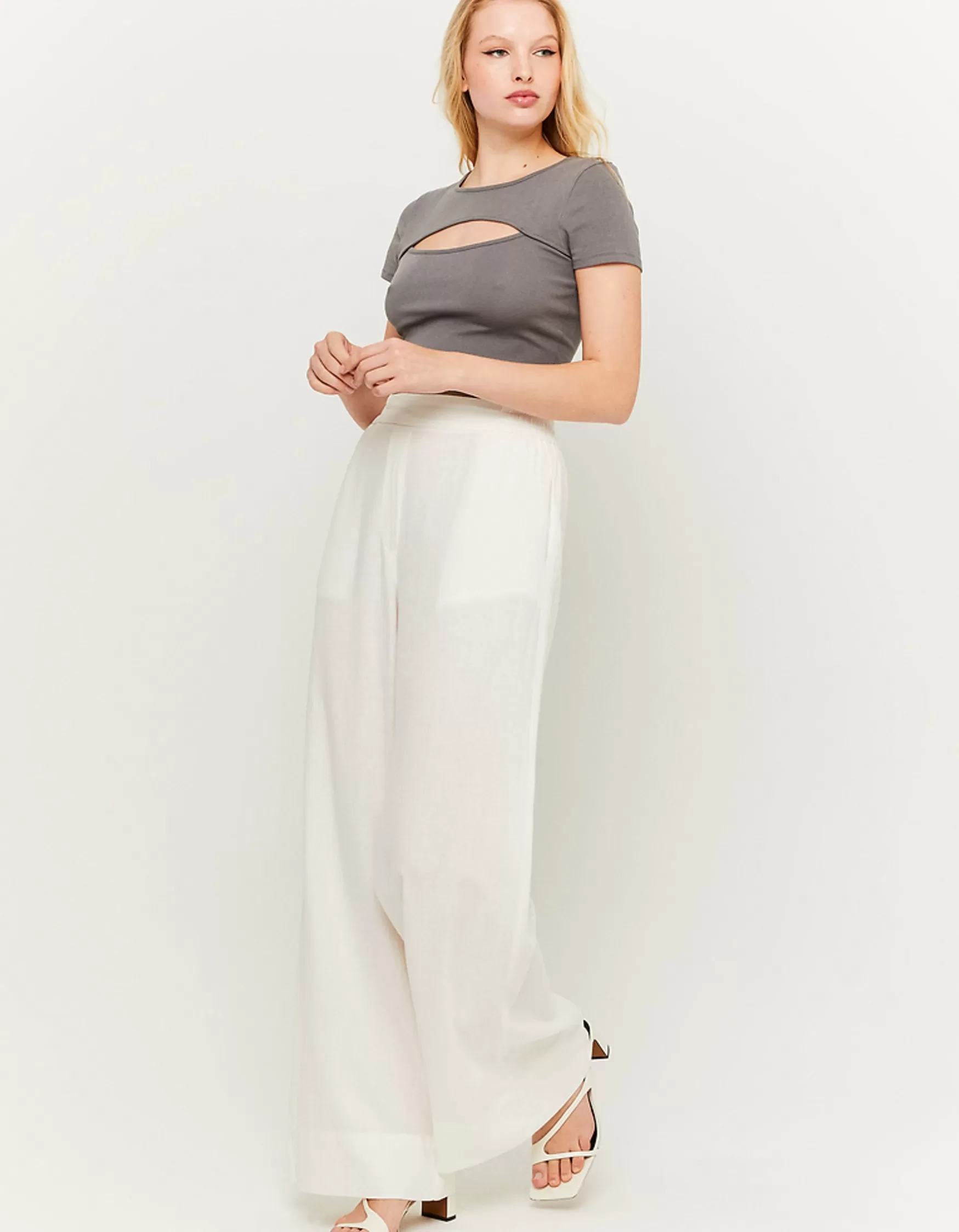 Fashion Pantalon large taille haute Pantalons