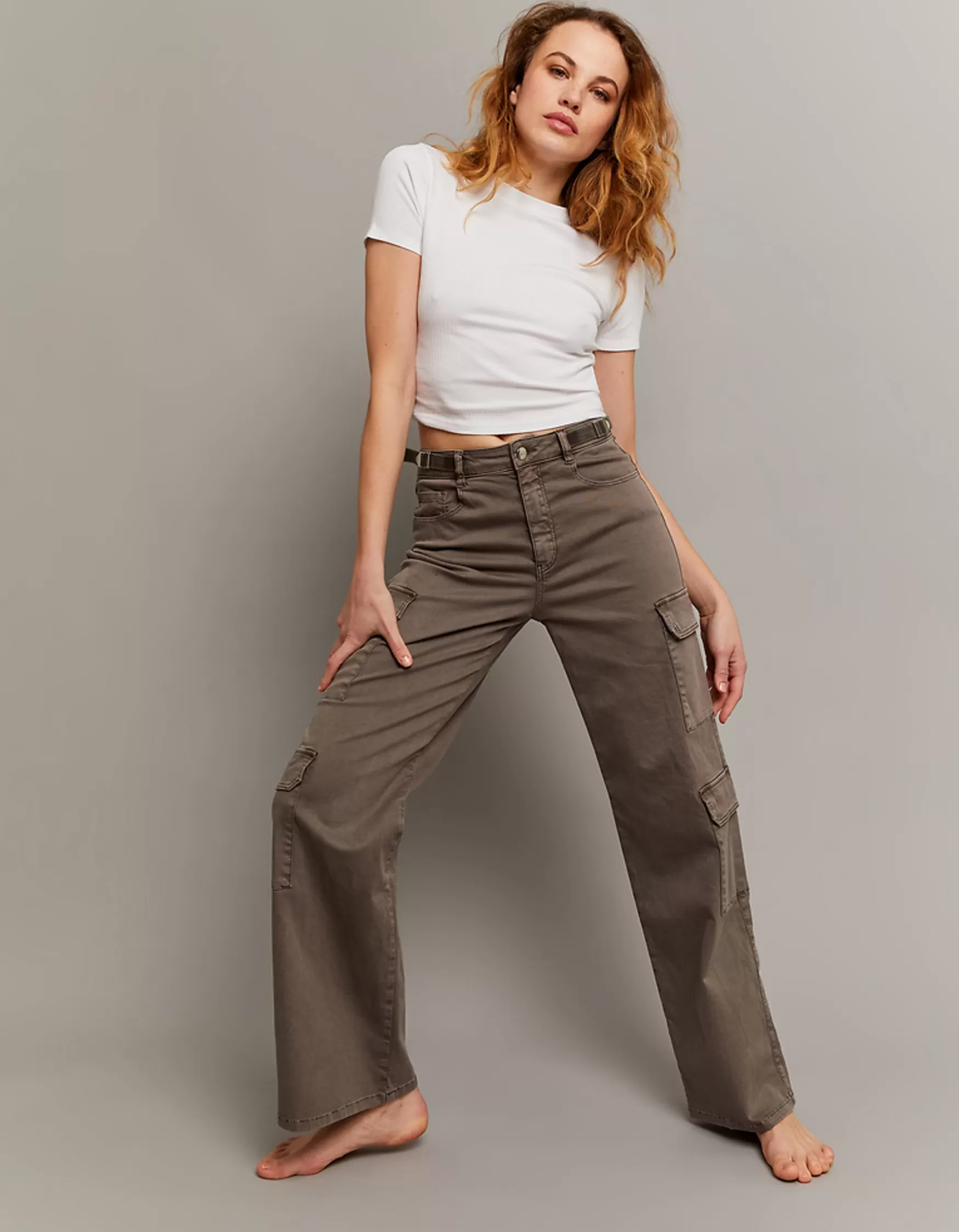Flash Sale Pantalon large taille haute Pantalons