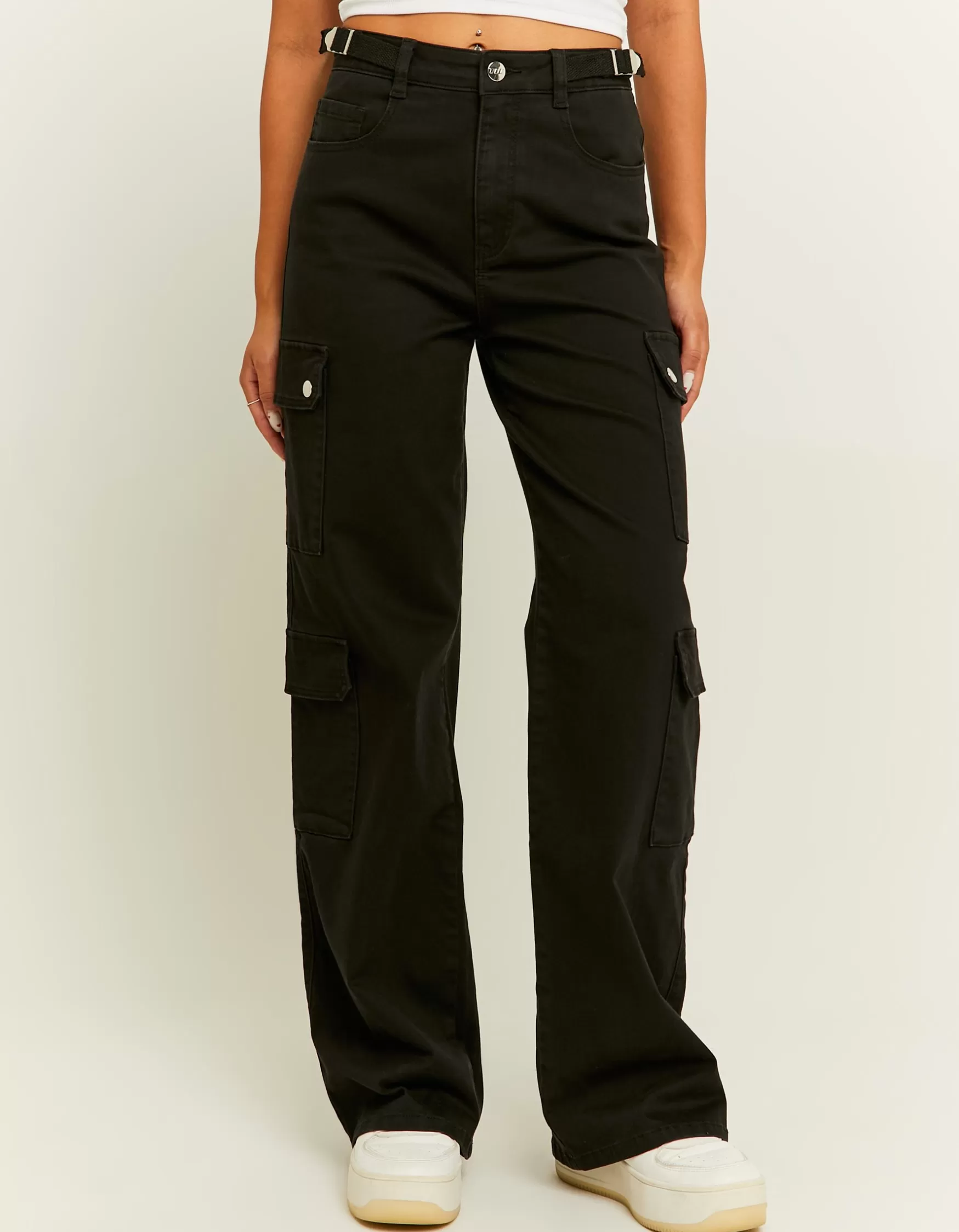 Store Pantalon large taille haute Pantalons
