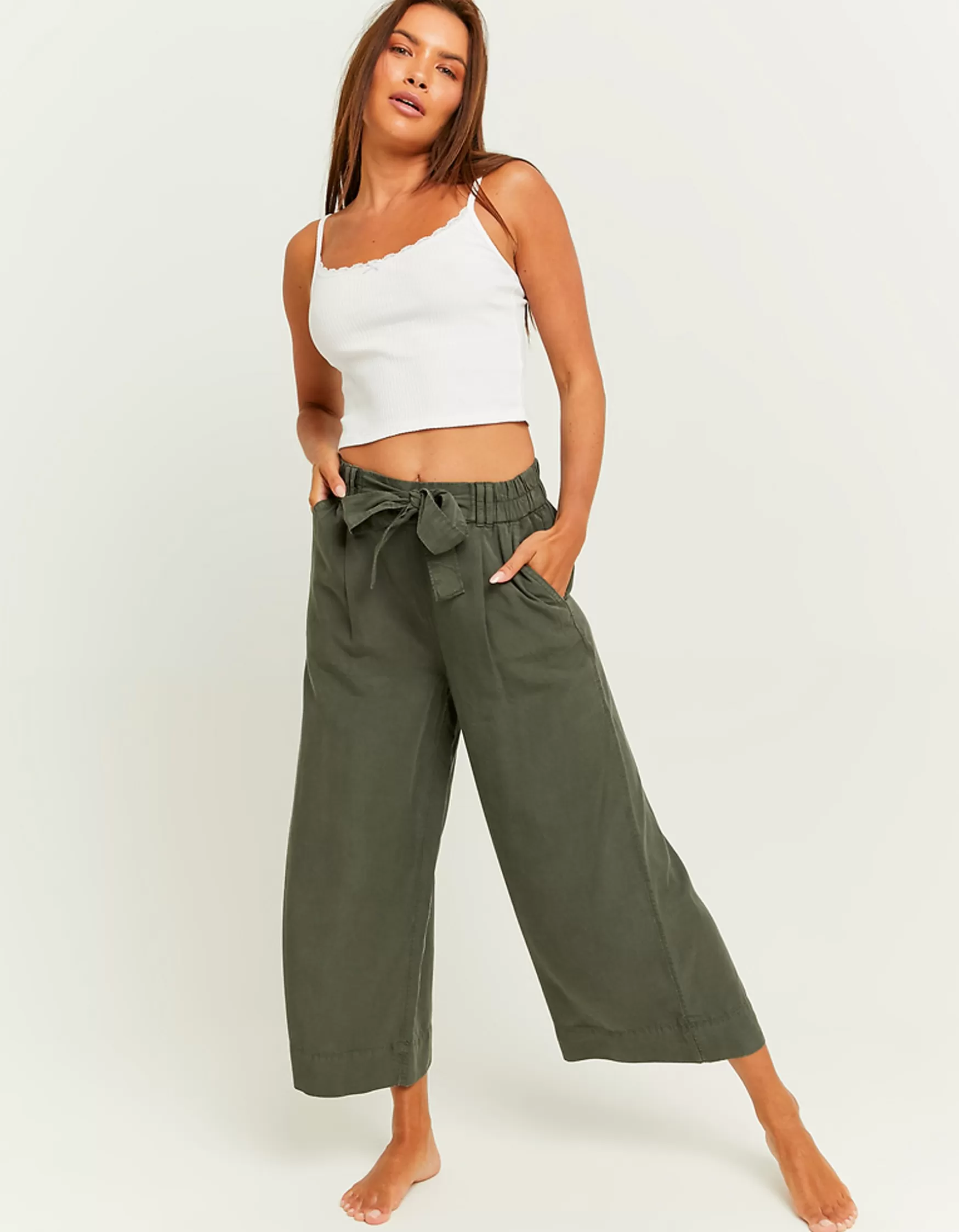 Outlet Pantalon Léger avec Taille Élastique Pantalons