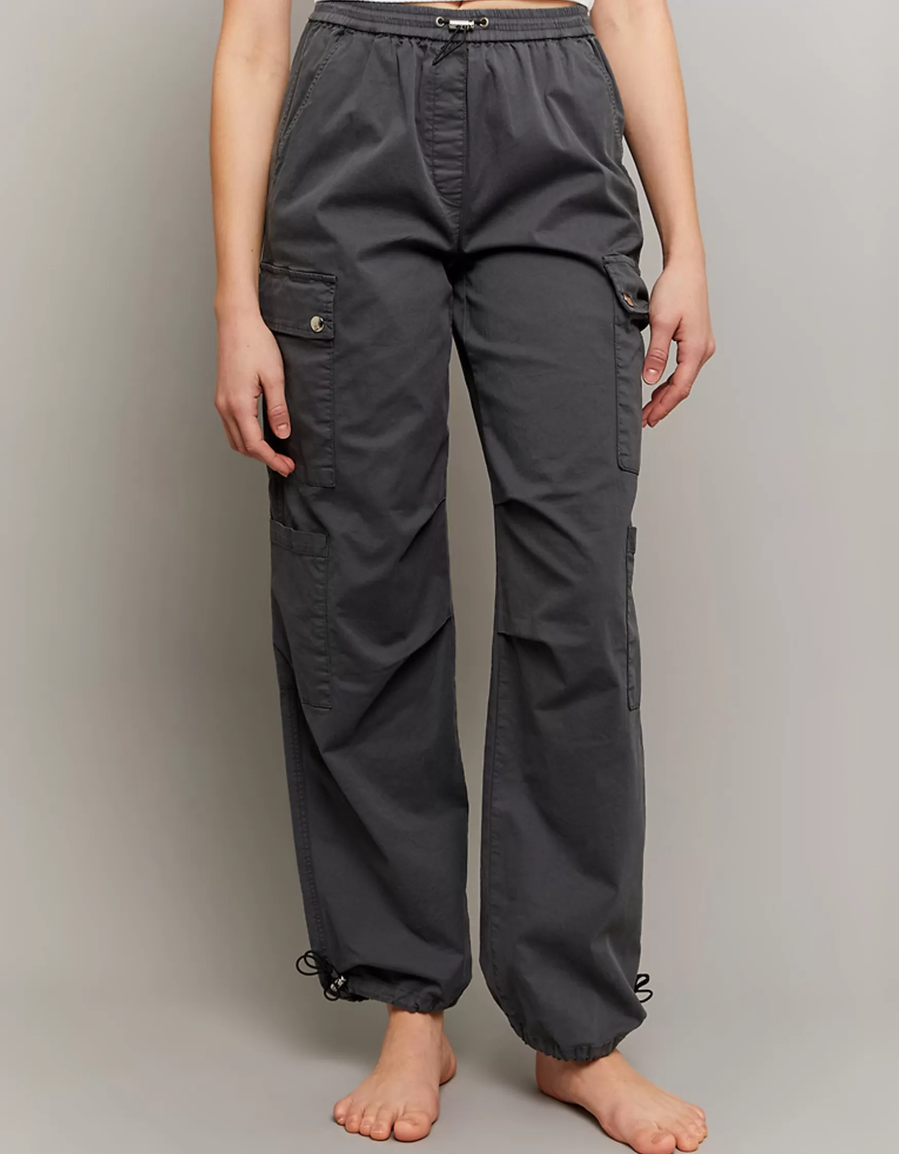 New Pantalon parachute taille haute Pantalons | Cargo & Parachute