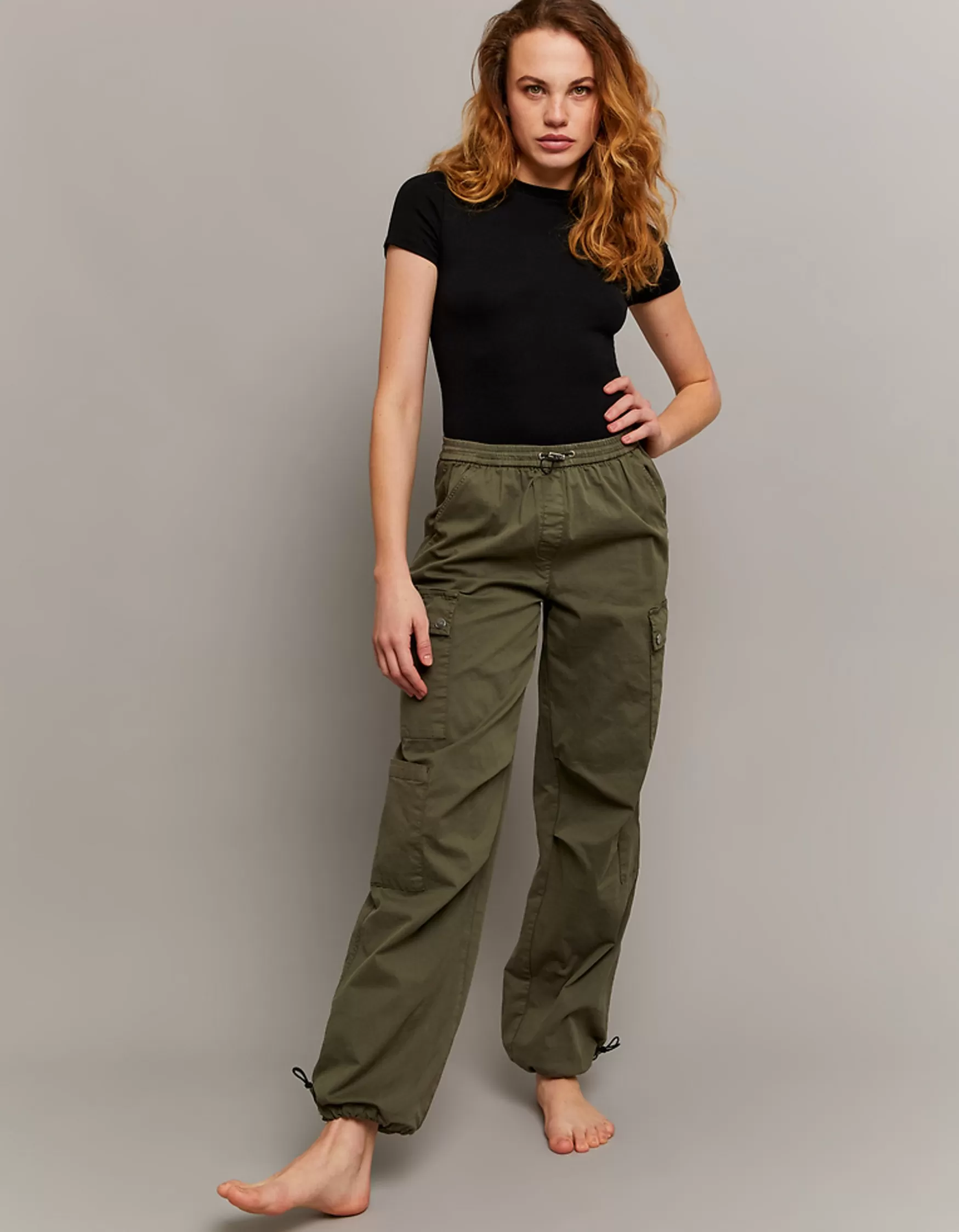 Sale Pantalon parachute taille haute Pantalons | Cargo & Parachute