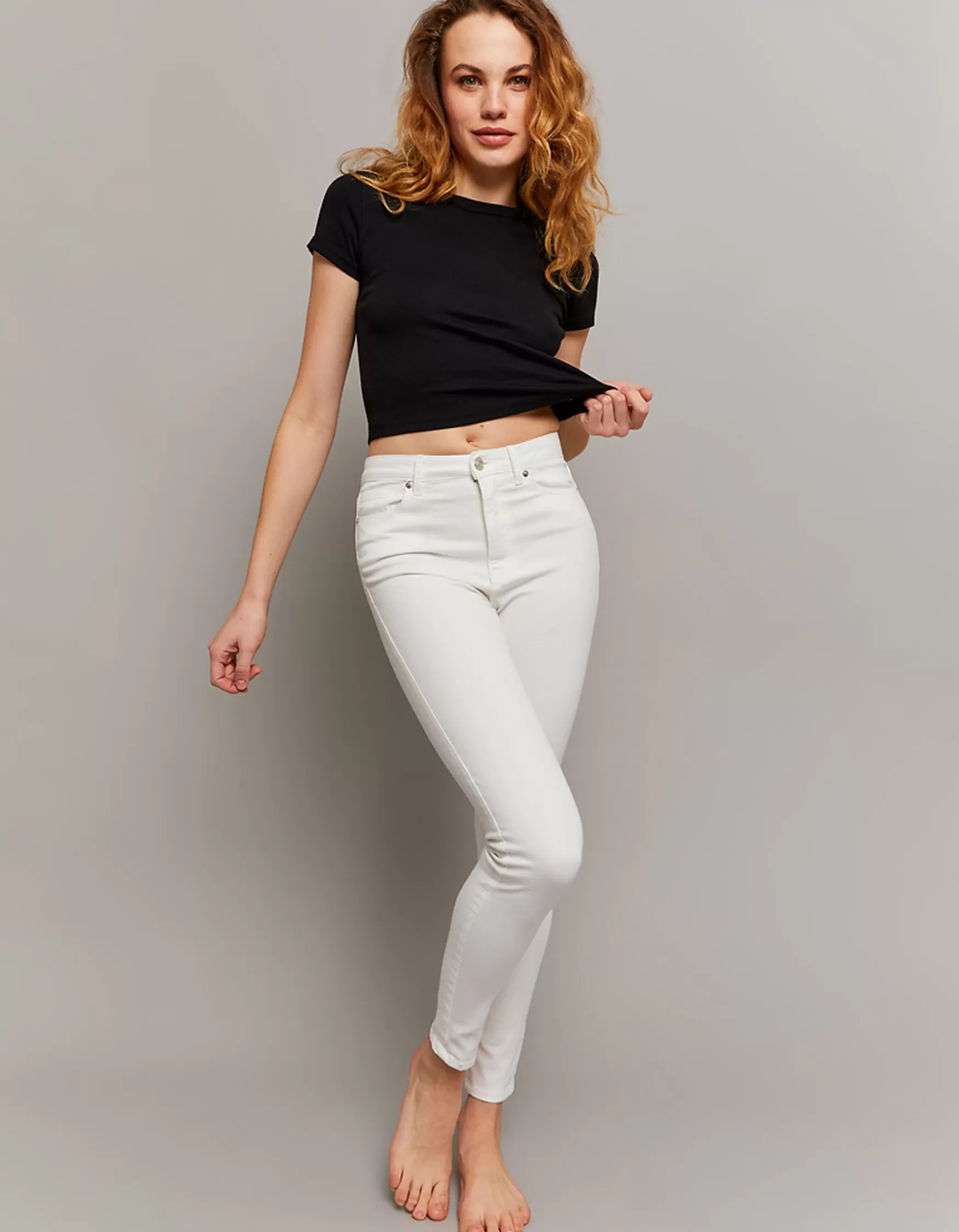 Cheap Pantalon Skinny Taille Haute Jeans | Pantalons