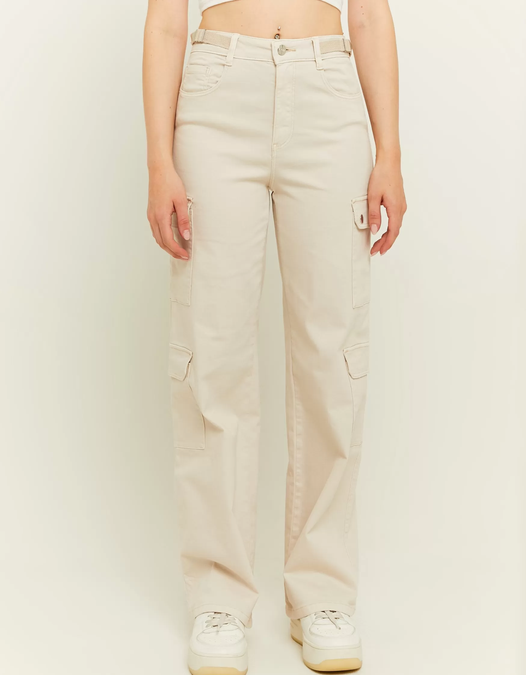 Discount Pantalon Wide Leg Cassé Taille Haute Pantalons