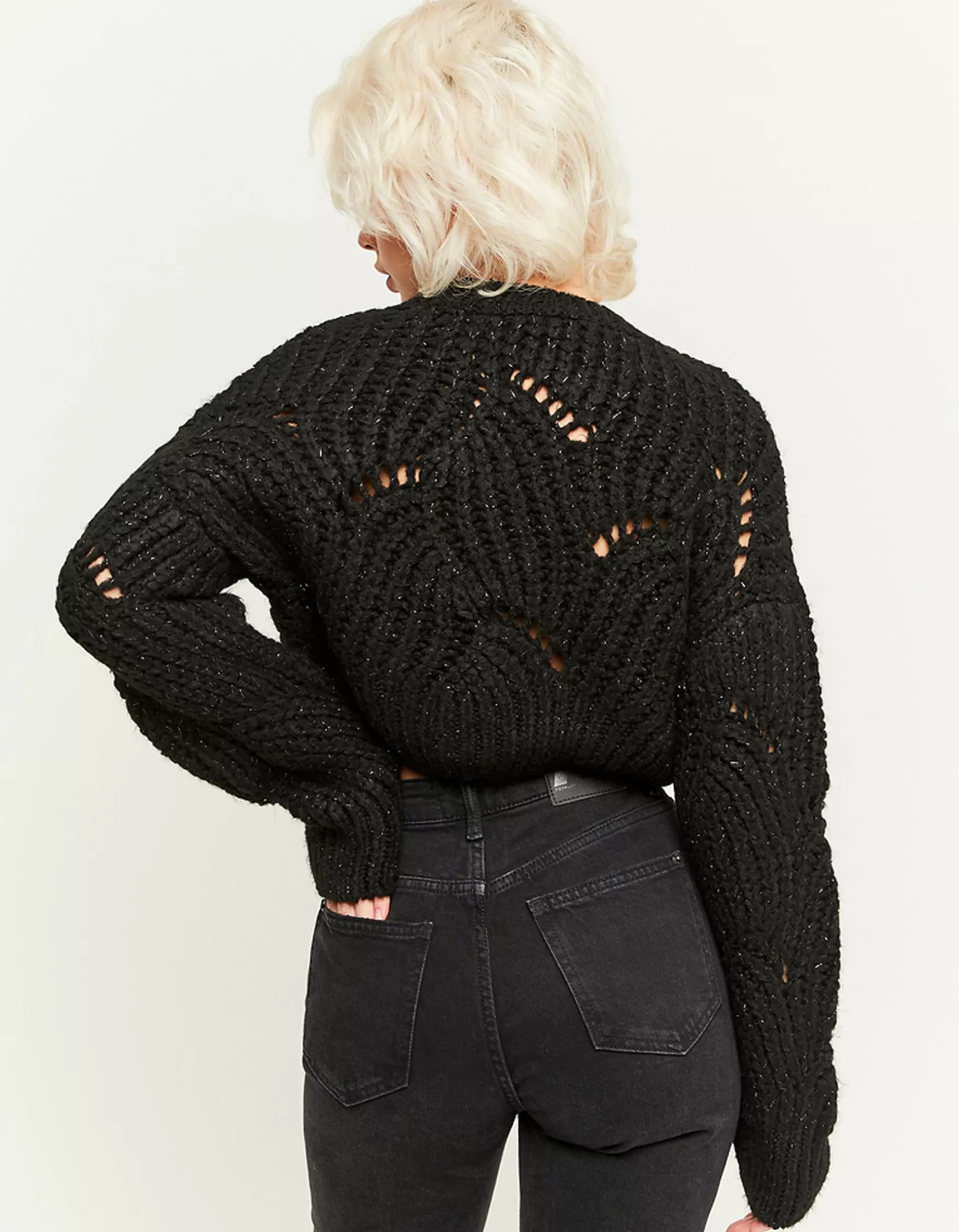 Sale Pull Court en Maille Épaisse Maille