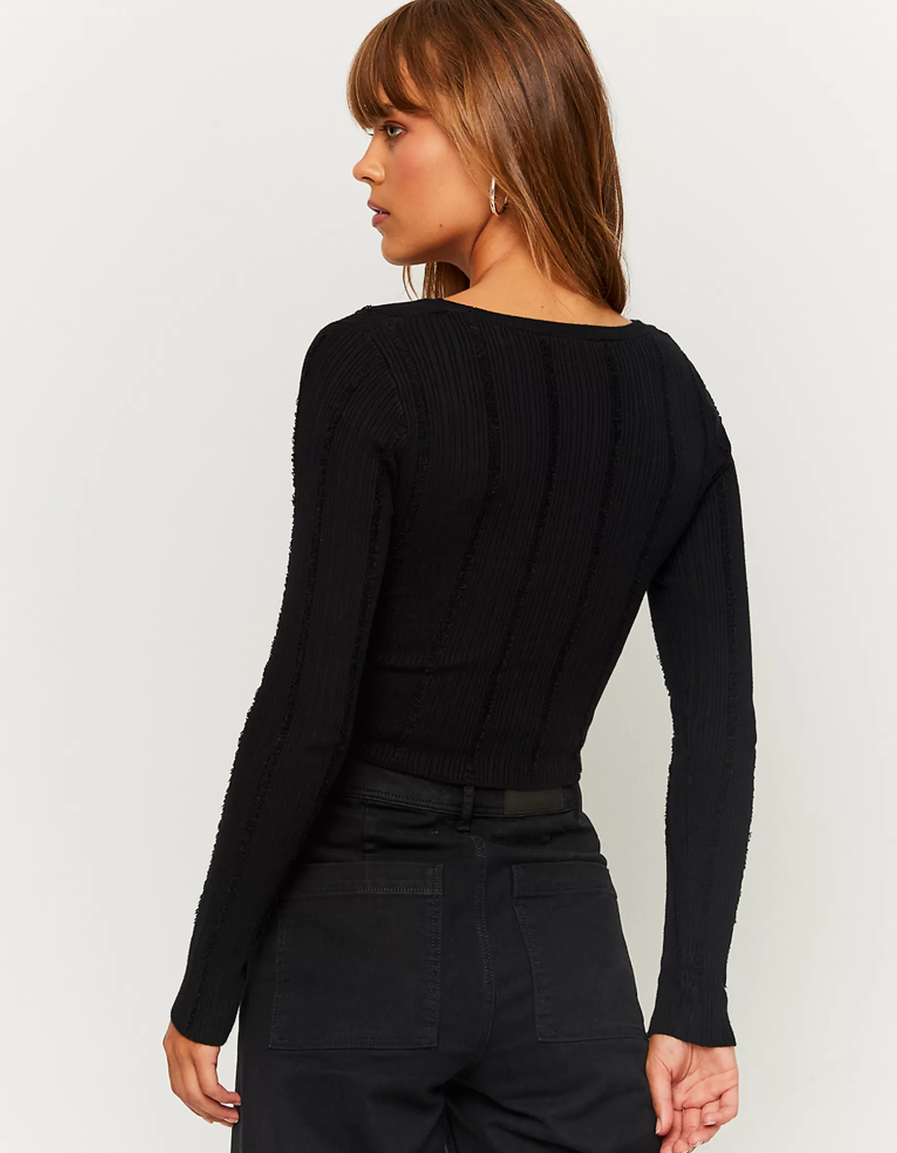 Cheap Pull en maille à col en V Maille