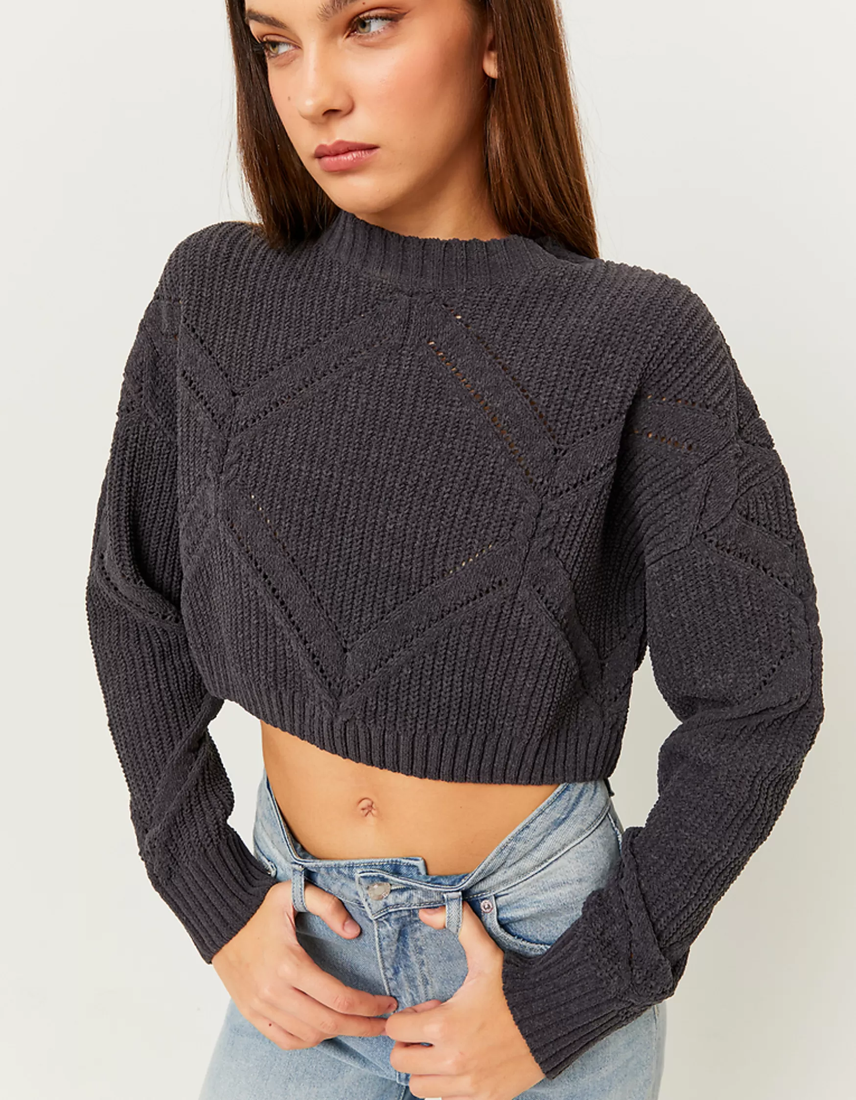 Cheap Pull en maille court Maille