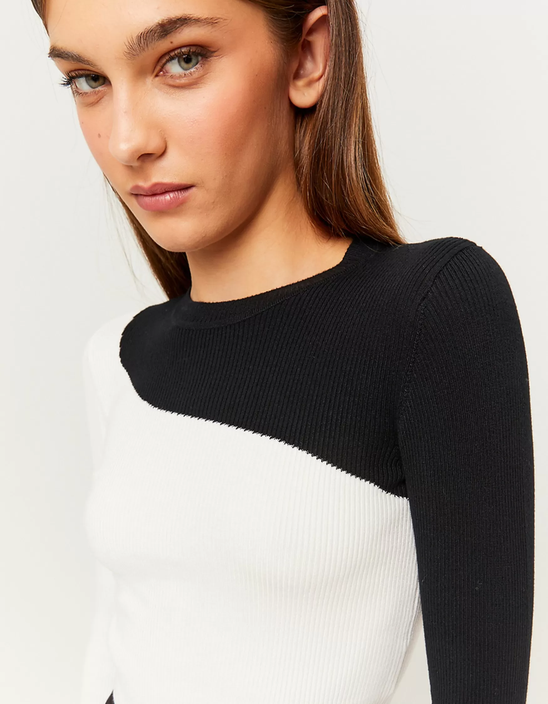 Cheap Pull en maille noir et blanc Maille
