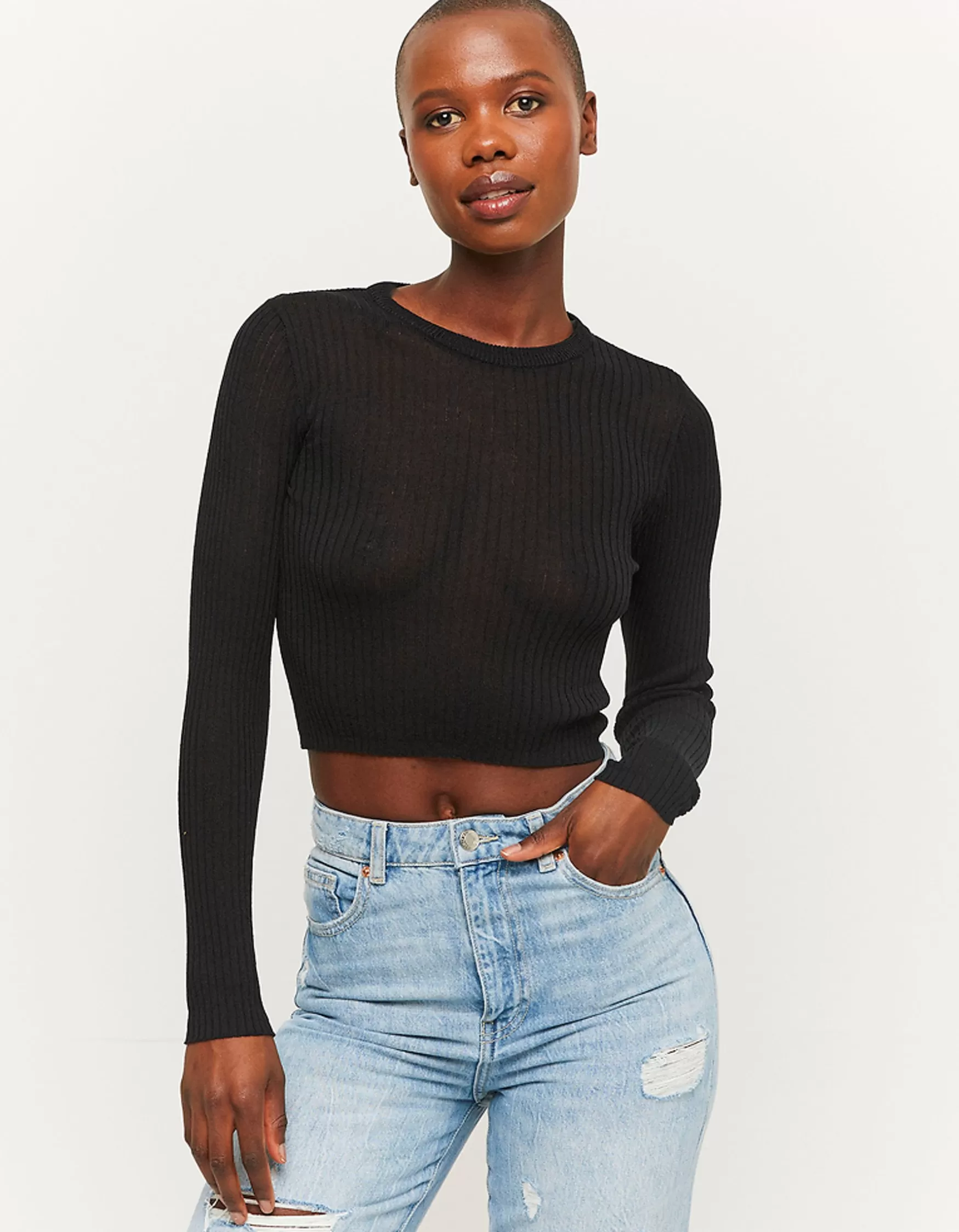 Cheap Pull en maille transparent Maille