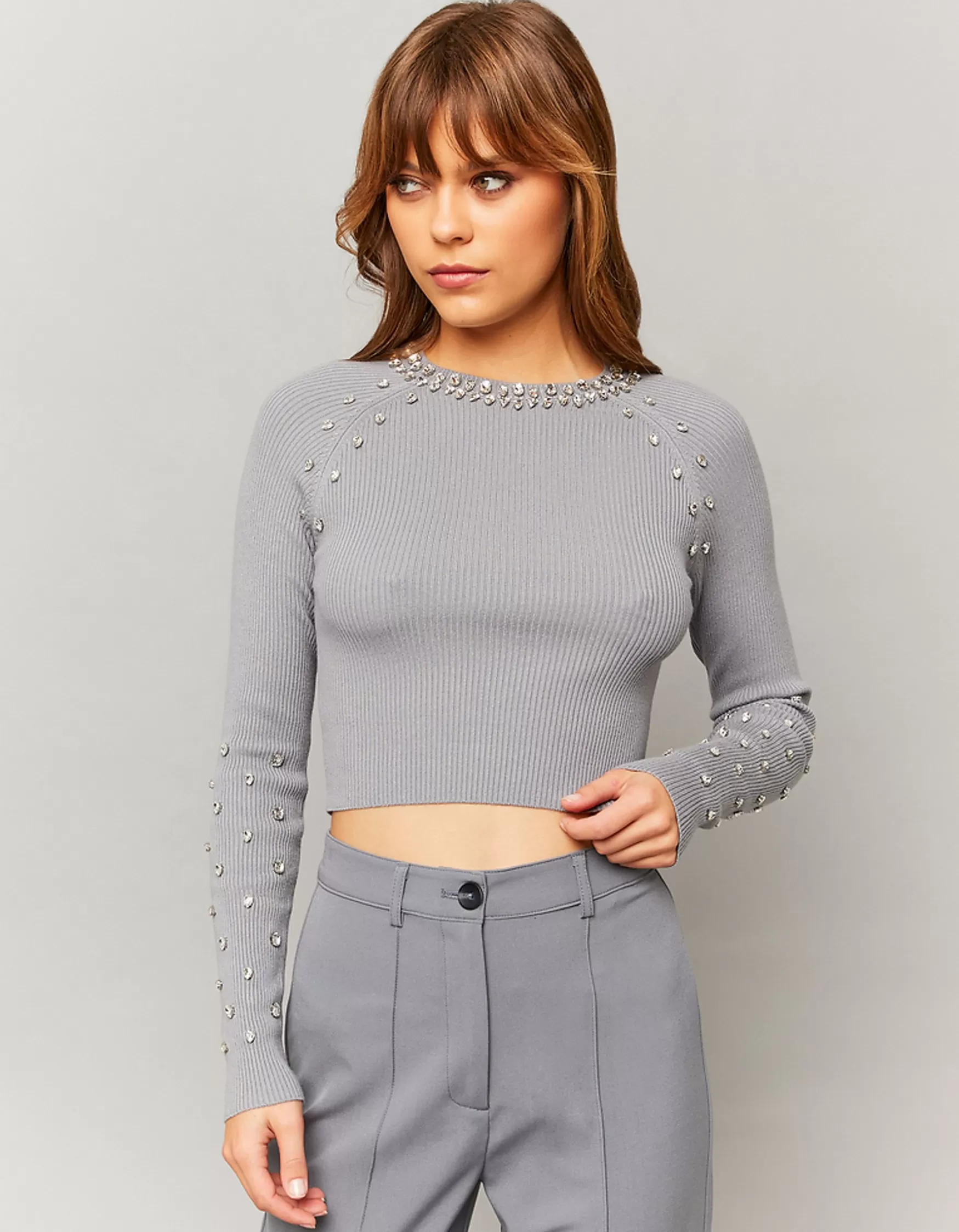Online Pull avec strass Maille