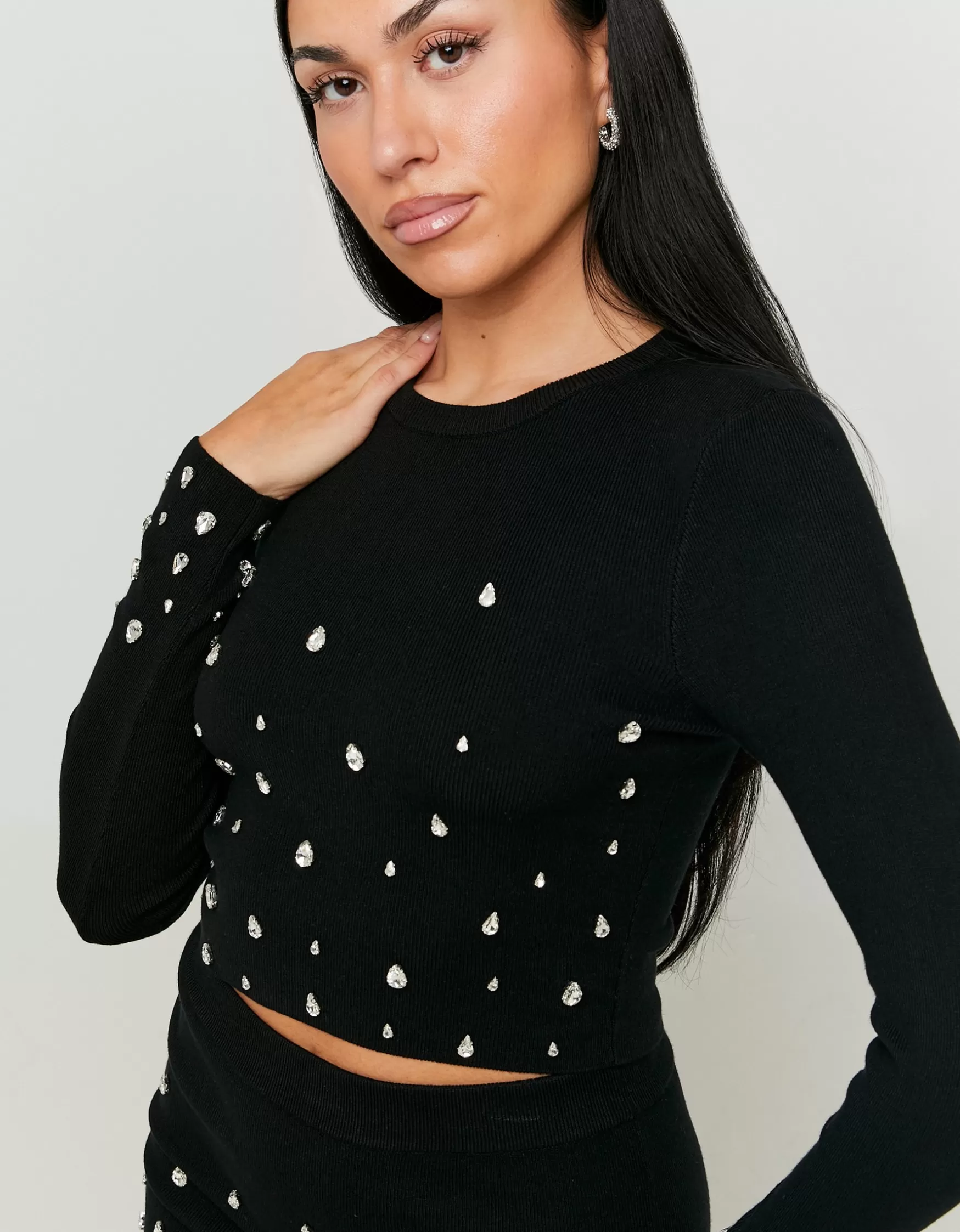 Online Pull avec Strass Maille | Total Look