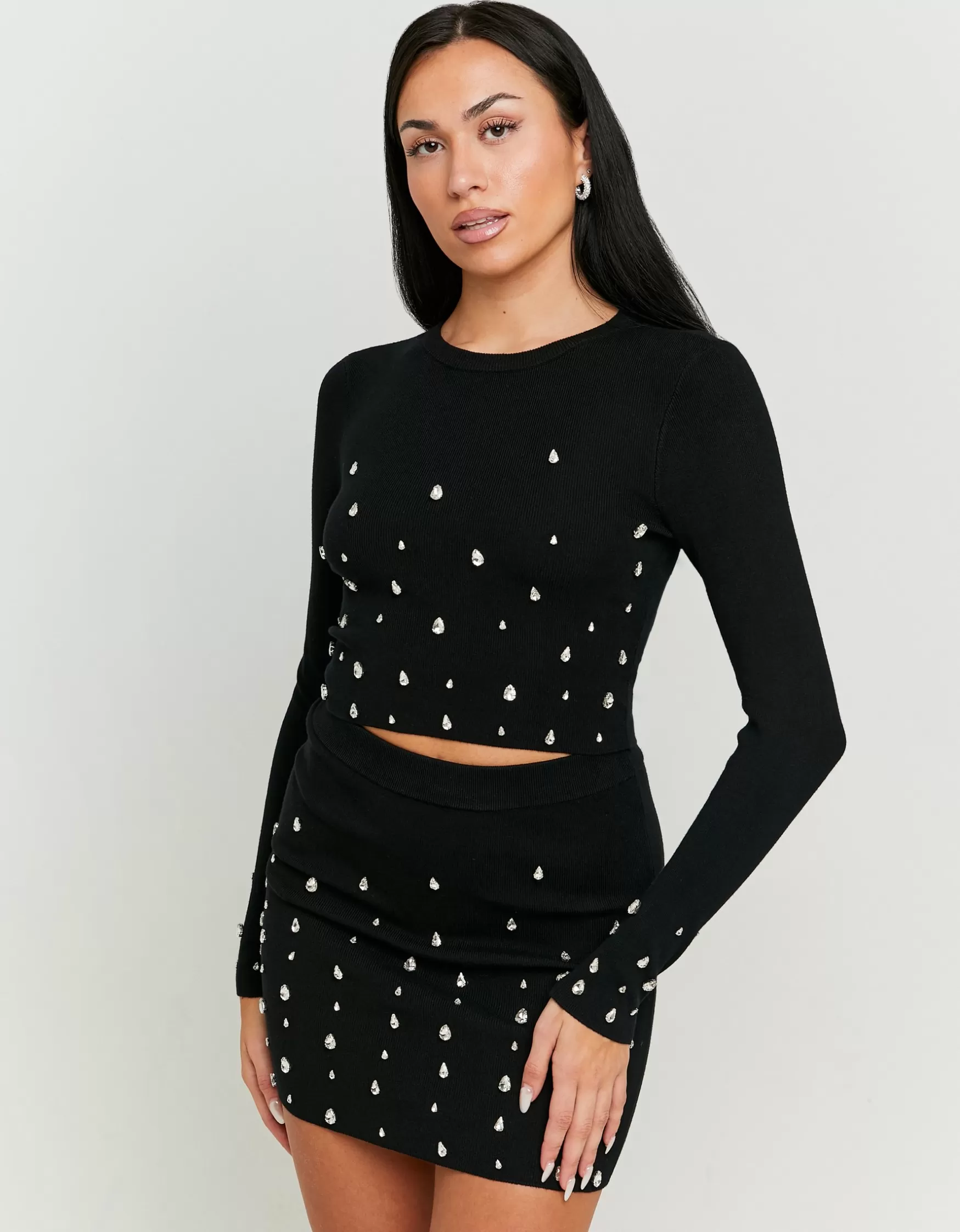 Online Pull avec Strass Maille | Total Look