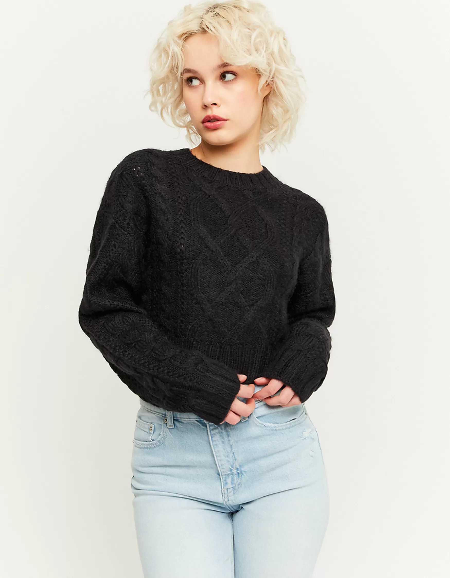 Online Pull en Maille Torsadée Maille