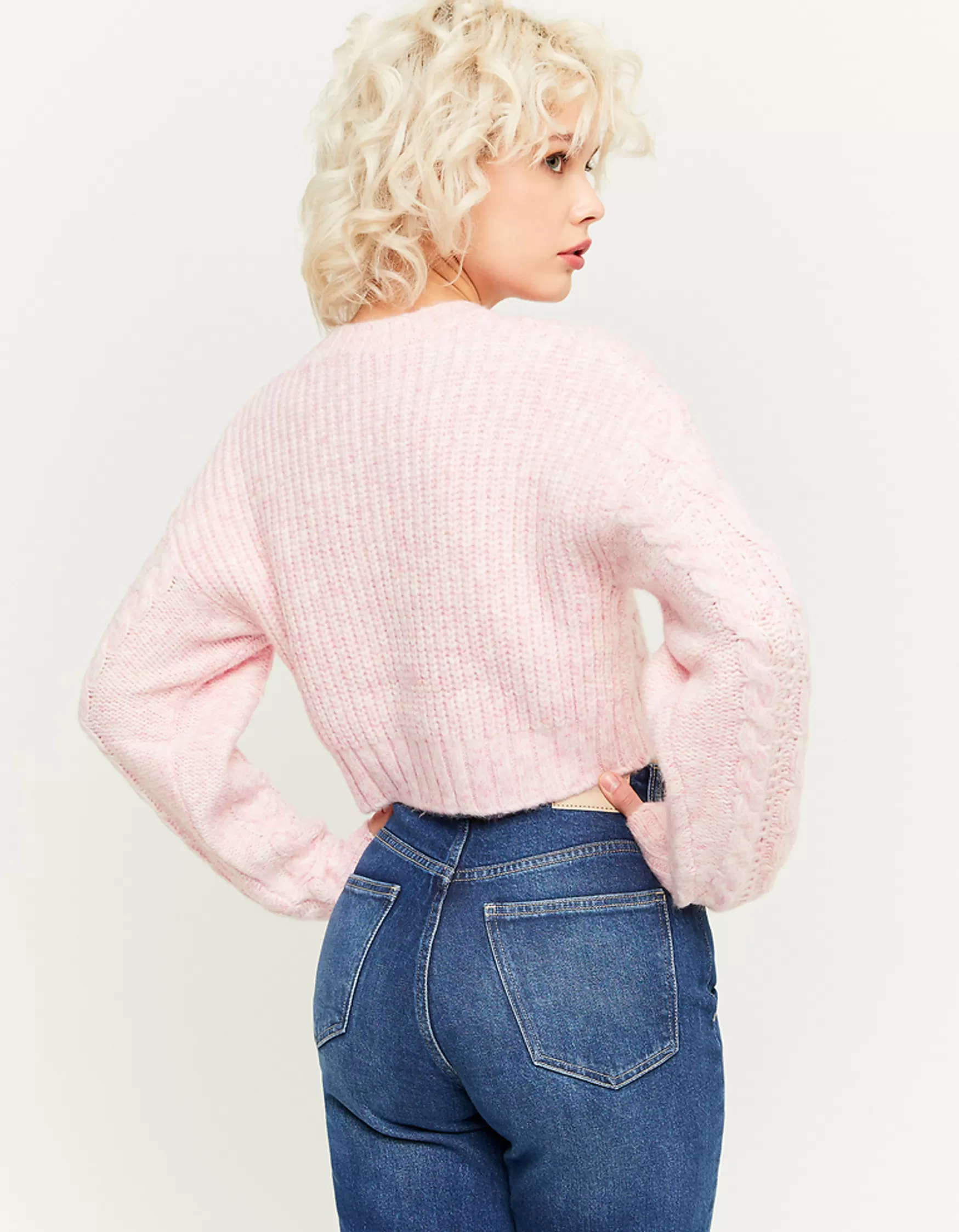 Discount Pull Pink en Maille Torsadée Maille