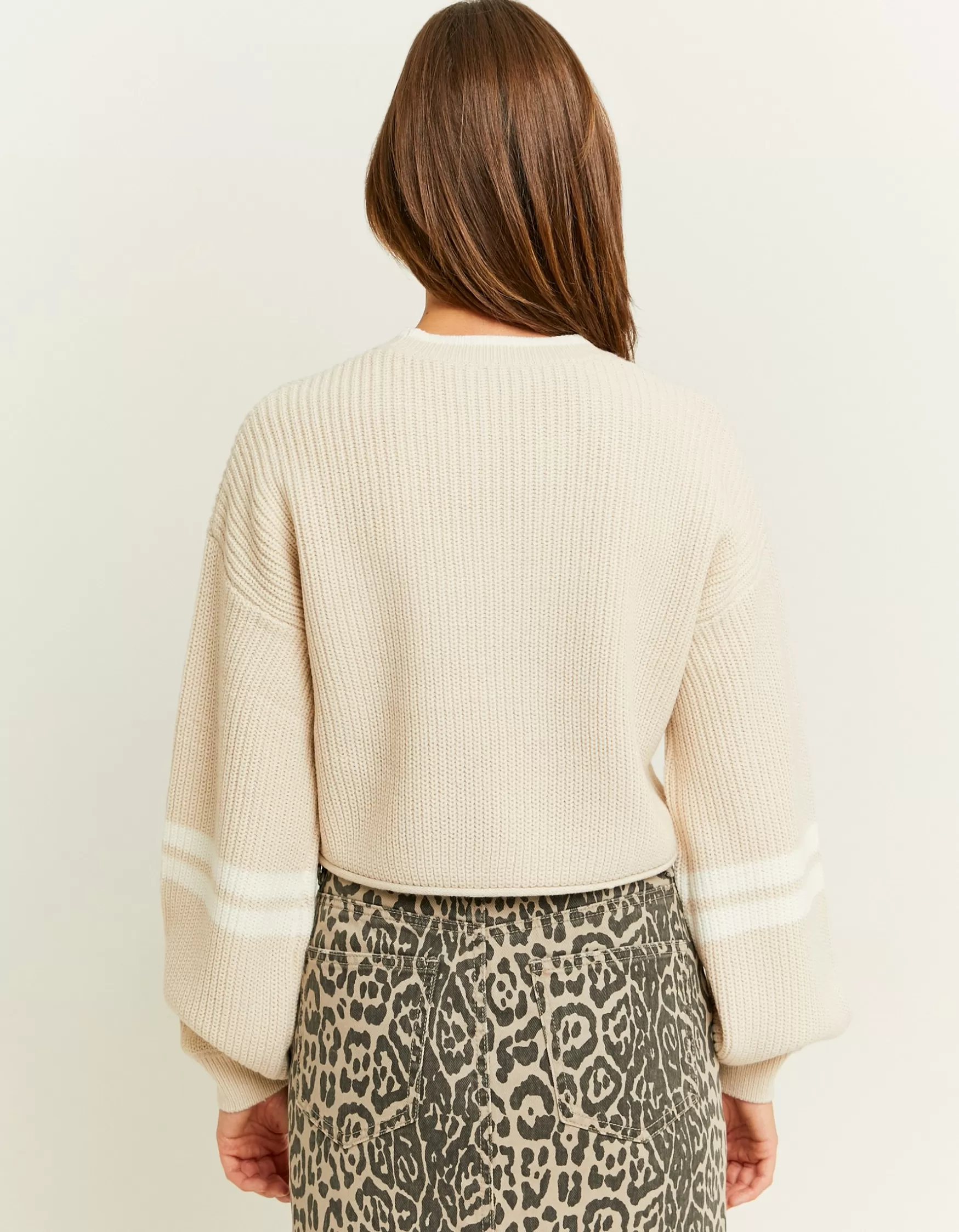 Fashion Pull Universitaire avec Numéro Maille