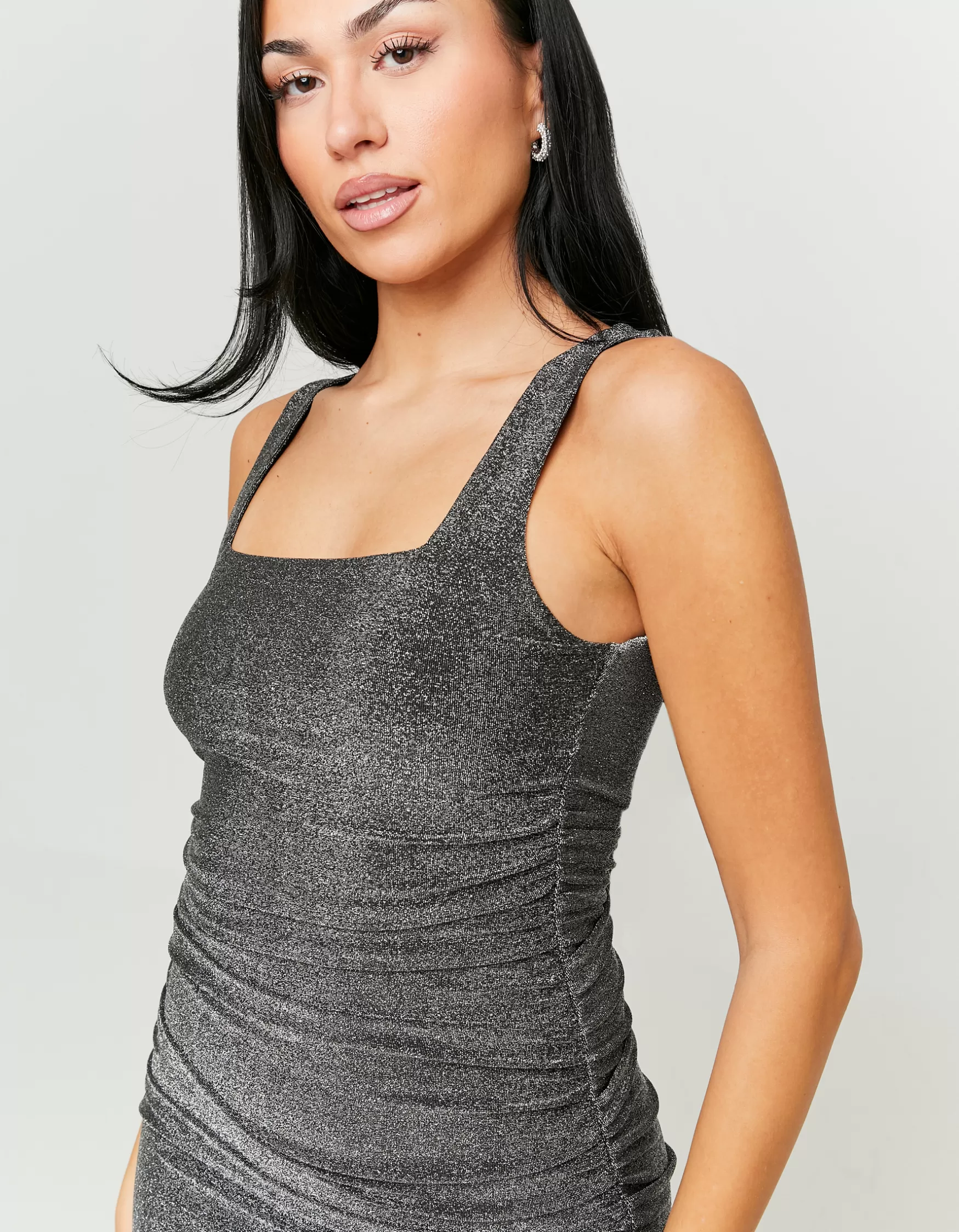 Sale Robe Courte en Lurex Robes