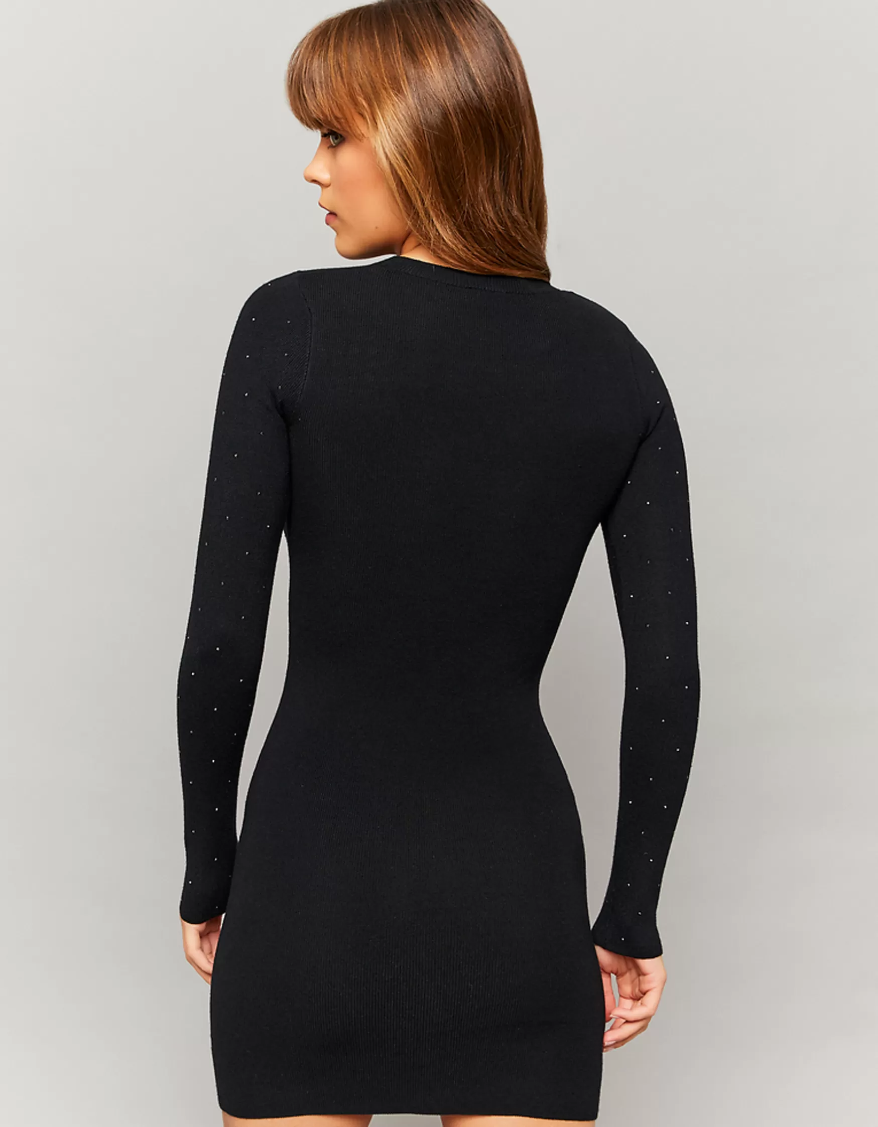 Cheap Robe courte en maille e avec strass Maille | Robes