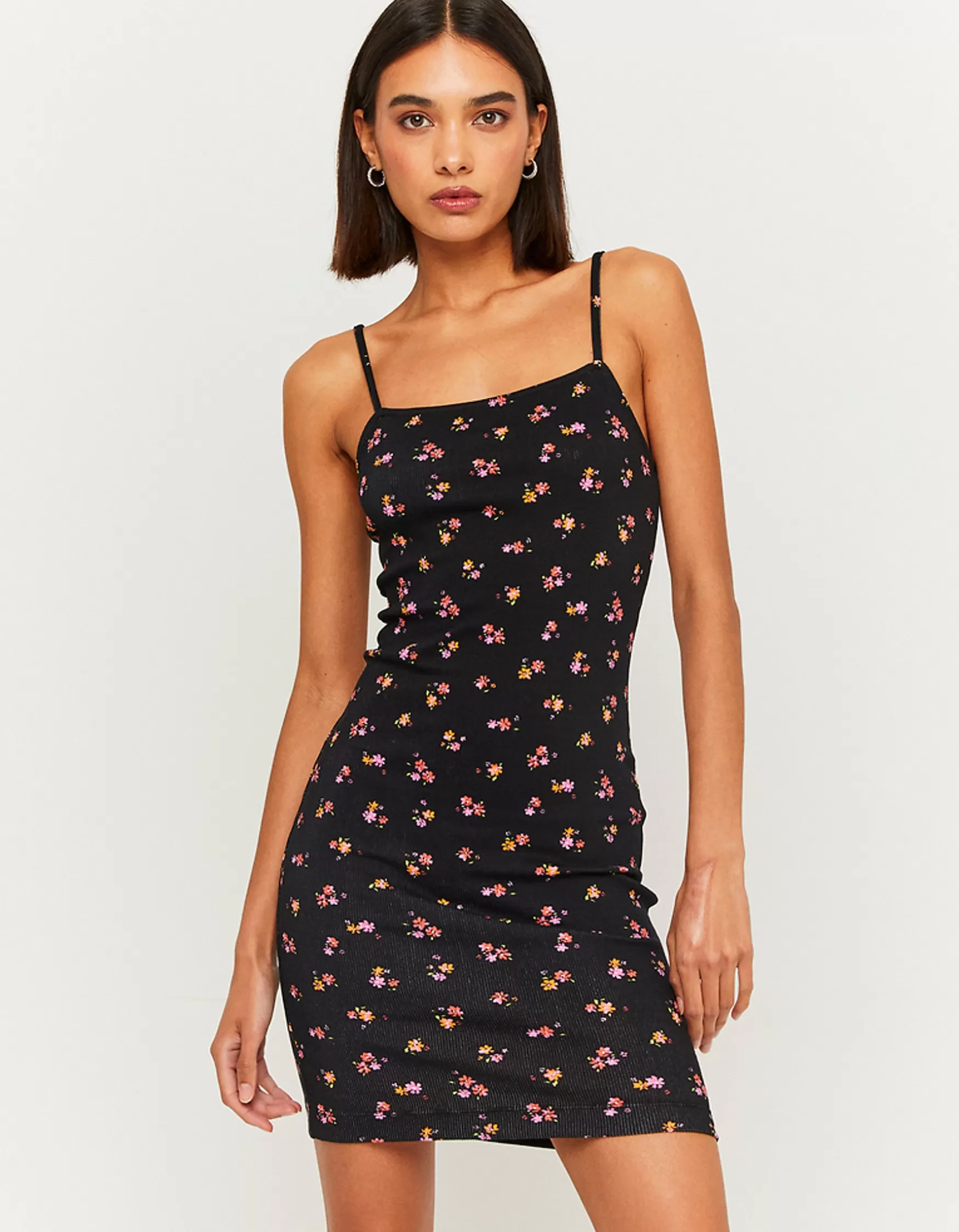 Clearance Robe courte florale dos nu Robes