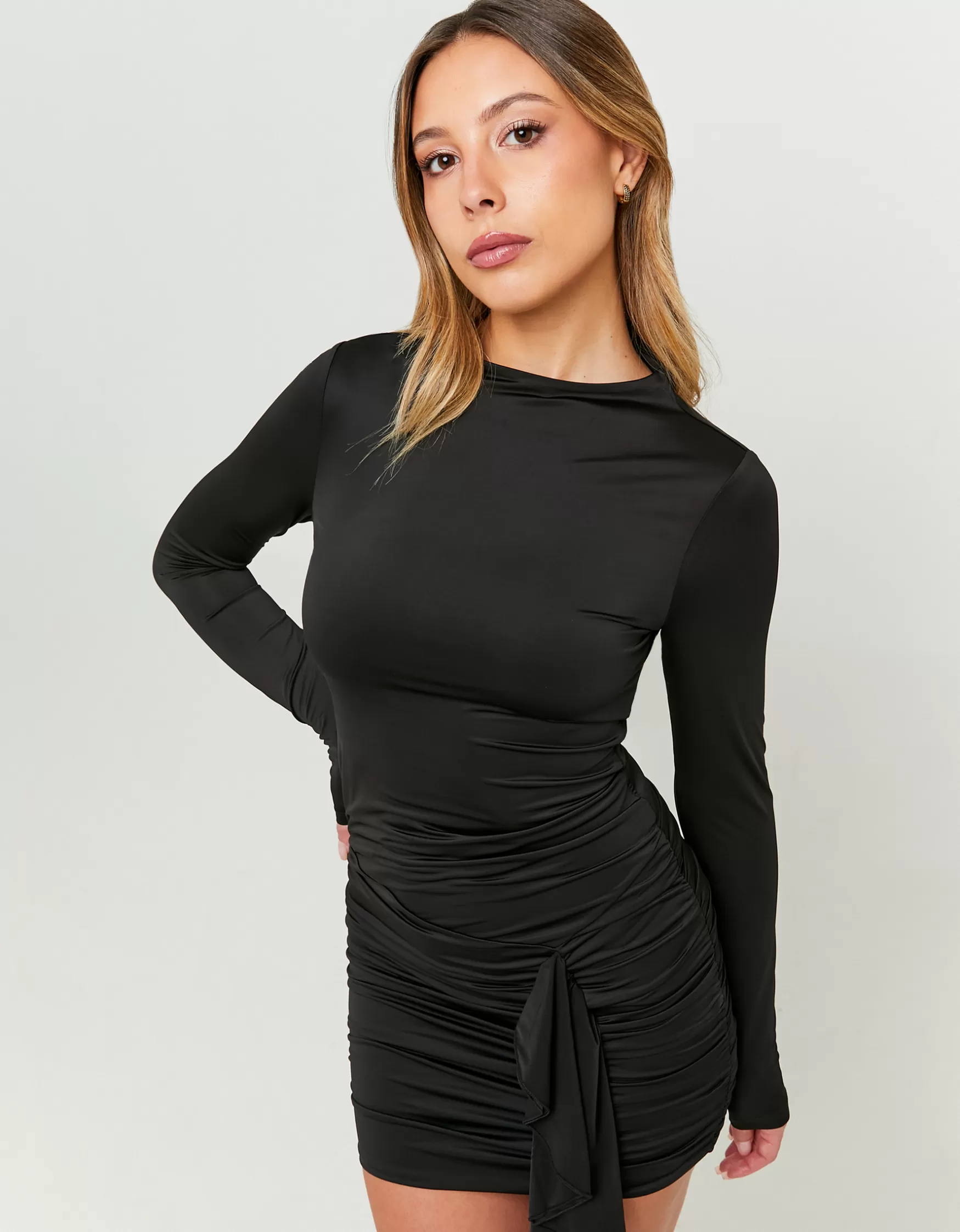 Cheap Robe Courte Habillée Taille Froncée Robes