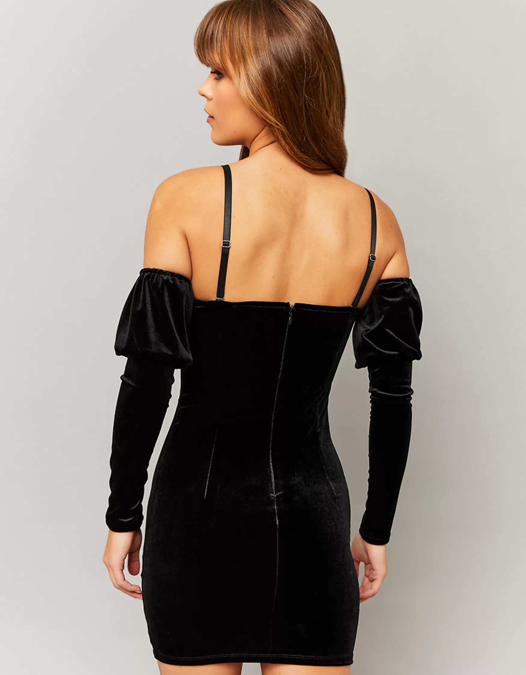 Discount Robe courte e ajustée avec manches bouffantes Robes
