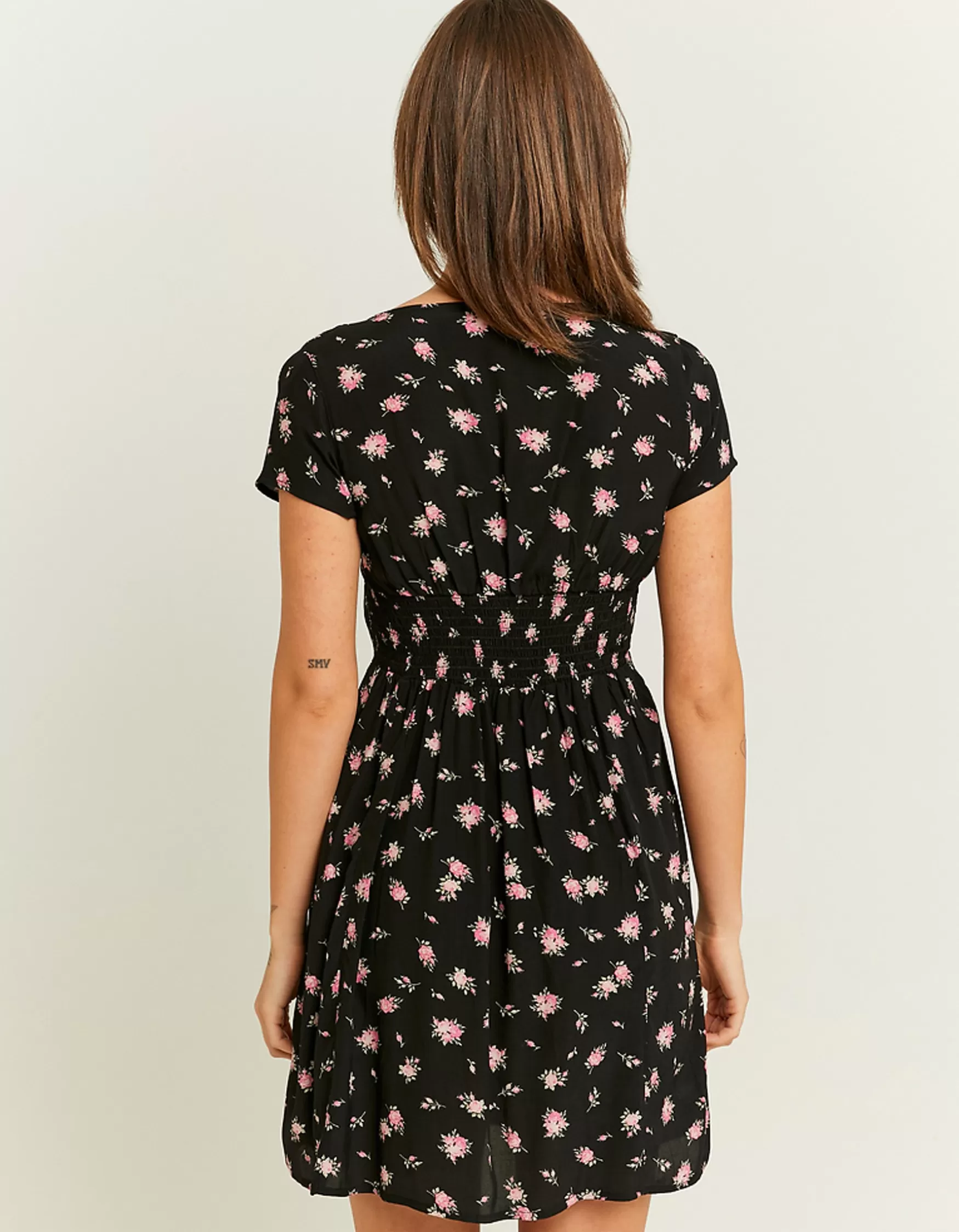 Hot Robe Courte Trapèze Imprimé Floral Robes