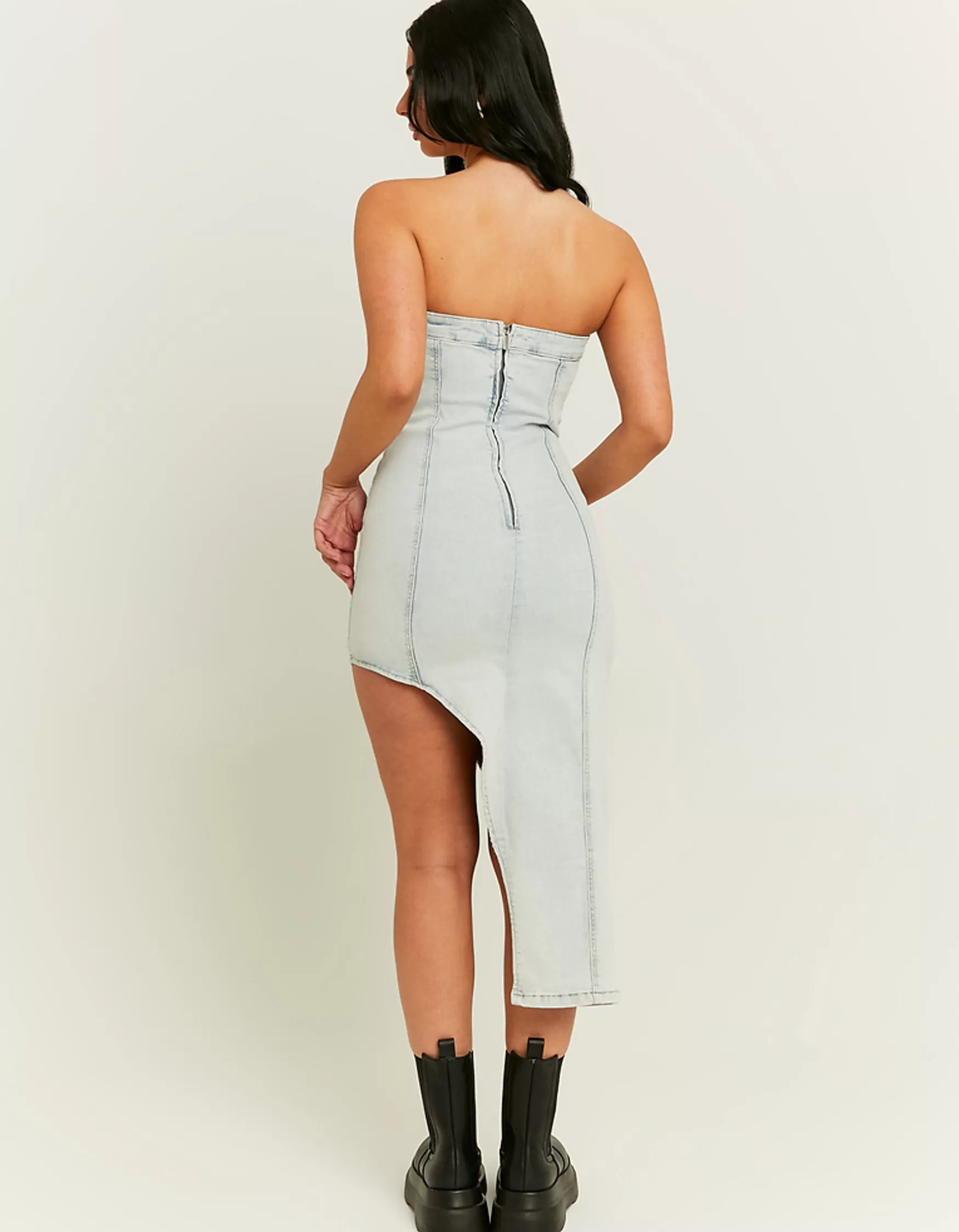 Discount Robe Délavée en Jean avec Fente à l'Avant Robes