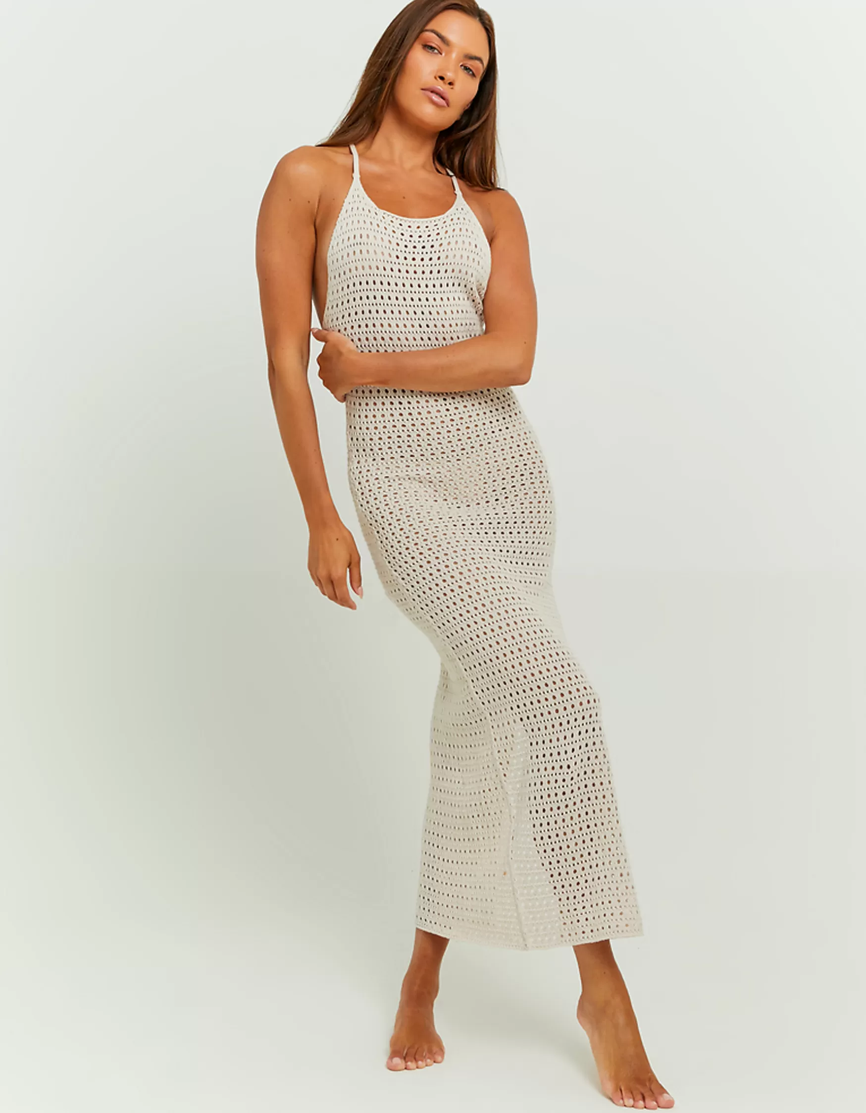 Cheap Robe Longue en Crochet Maille | Robes