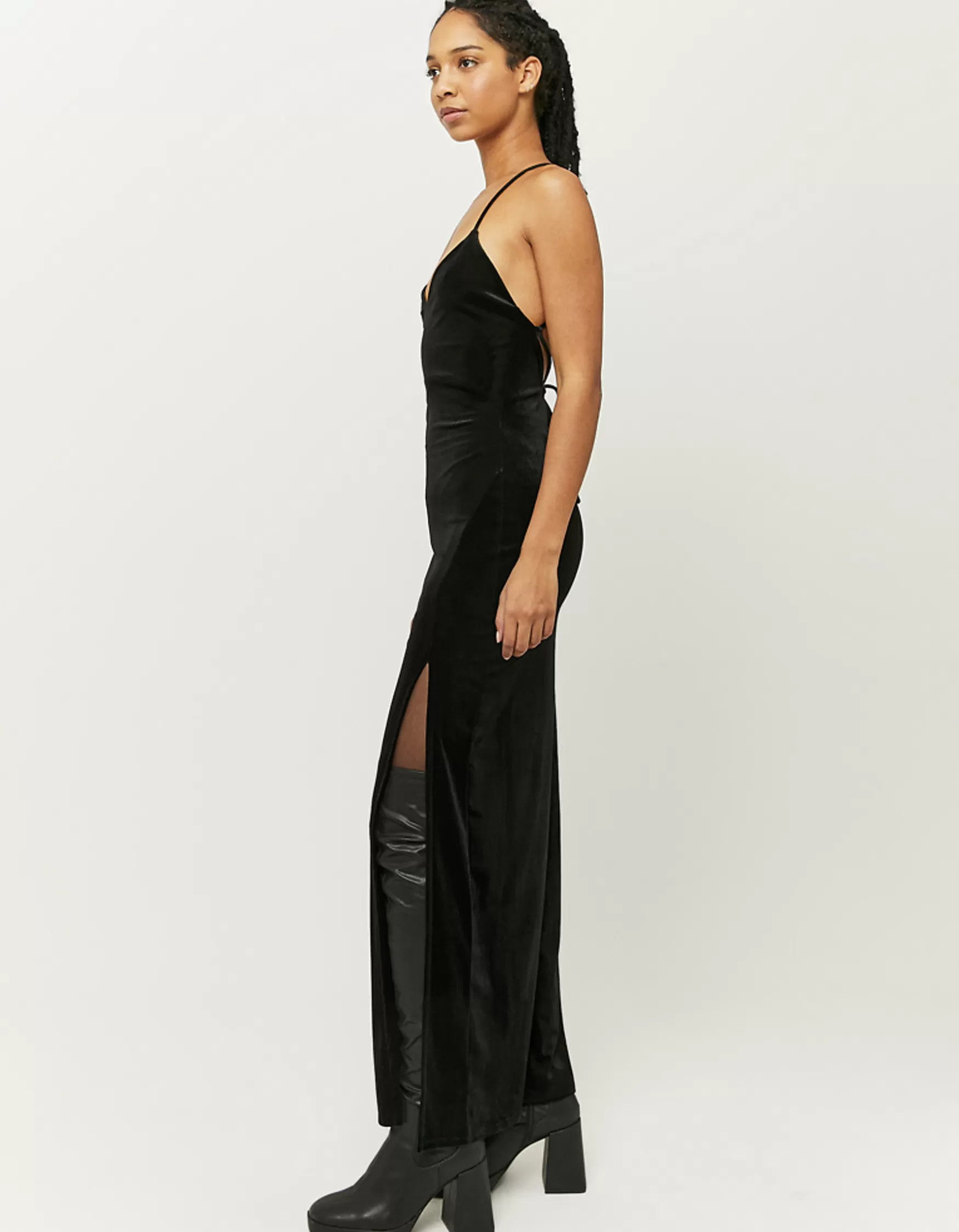 Sale Robe Longue Dos nu en Velours e Robes