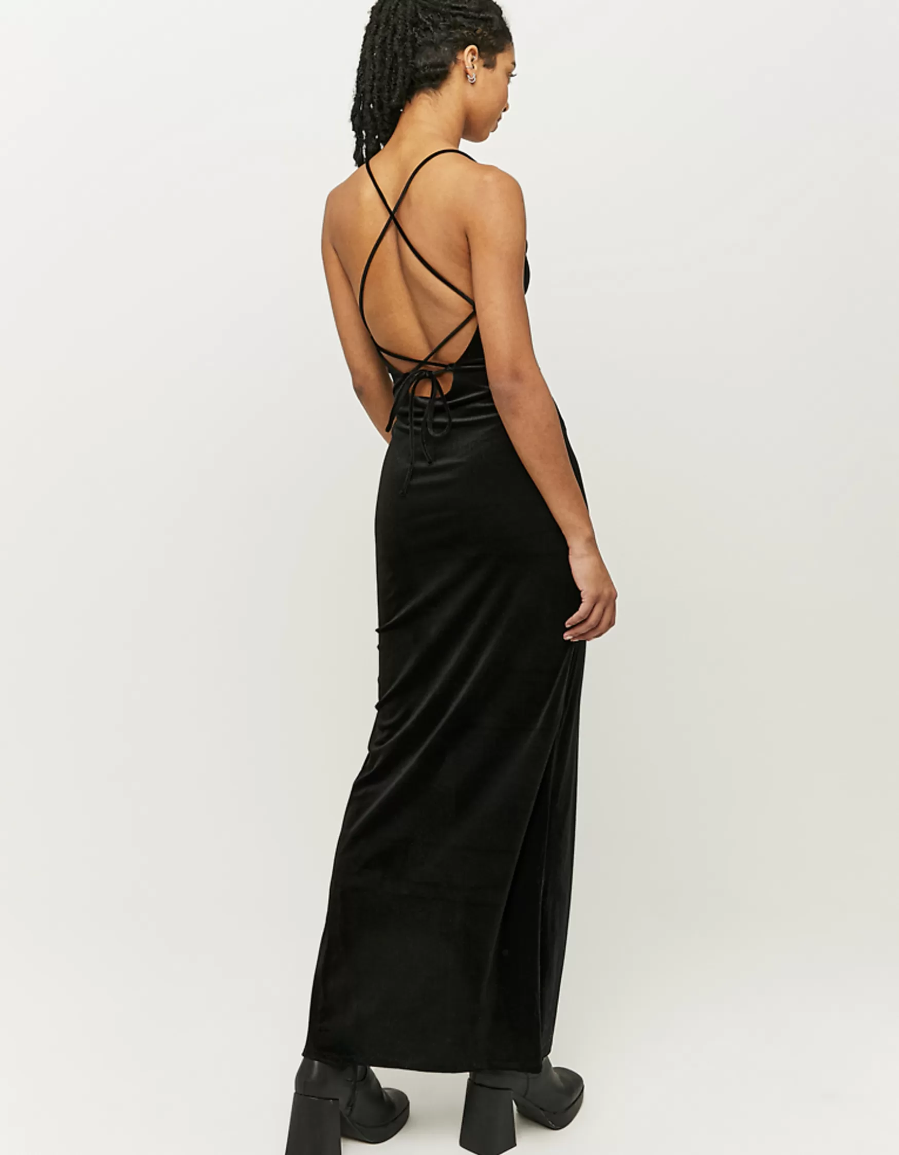 Sale Robe Longue Dos nu en Velours e Robes
