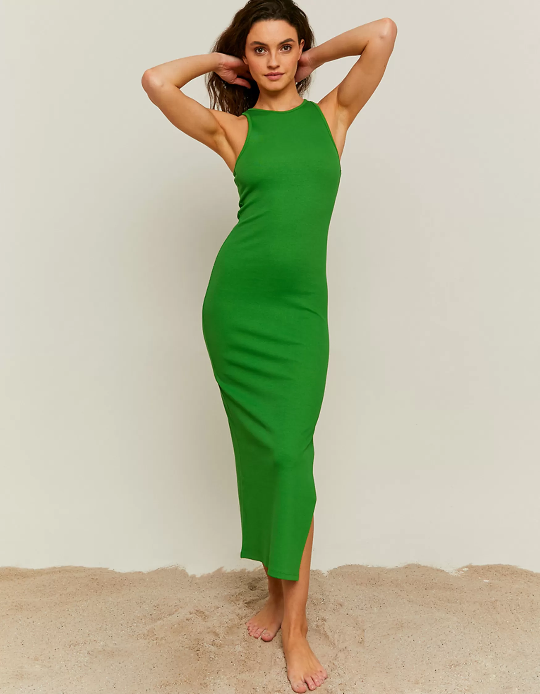 Outlet Robe Longue e Basique avec Fente Latérale Robes
