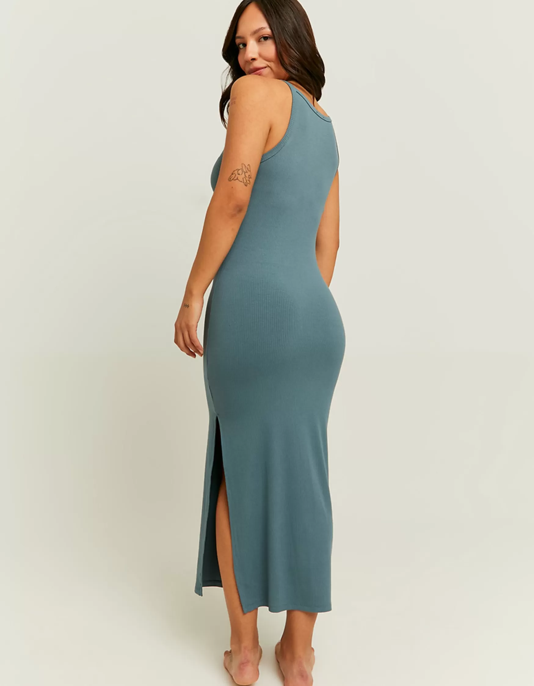 Best Sale Robe Midi e Basique avec Fente Latérale Robes